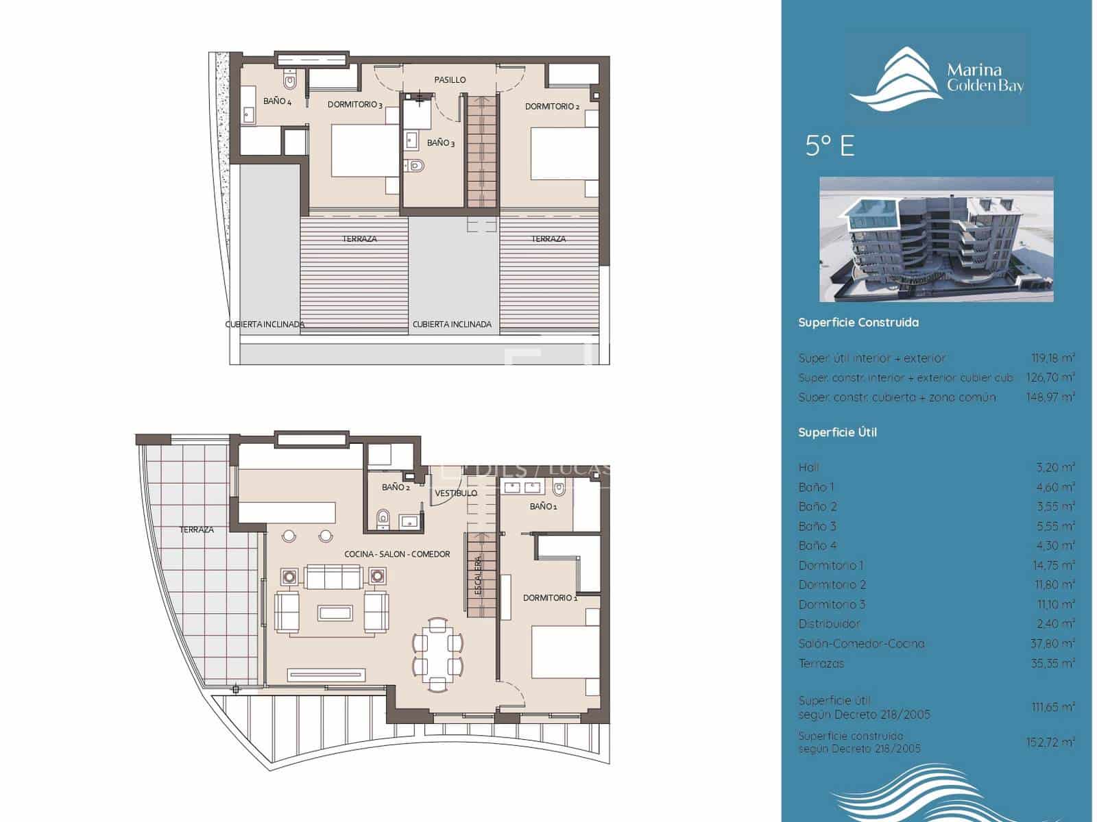 3 quarto Penthouse para venda em Benalmadena - 1 421 000 € (Ref: 9626461)