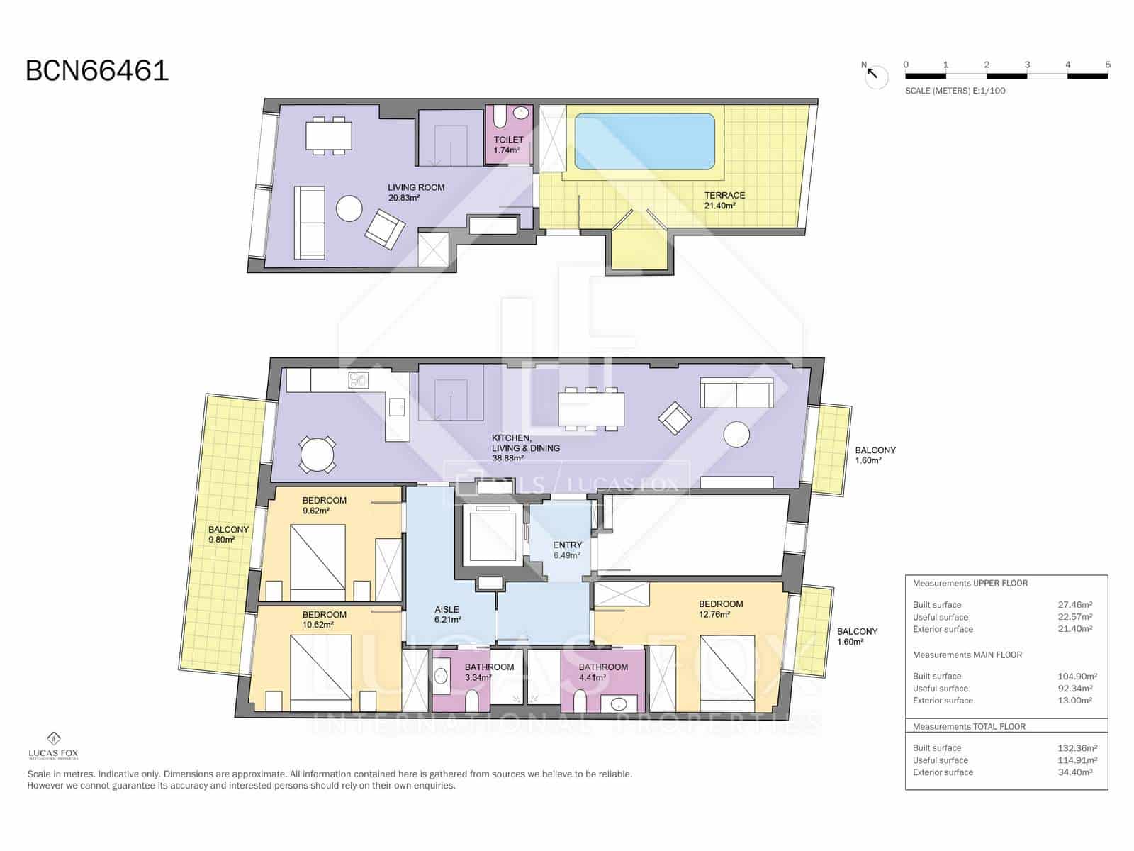 Ático de 3 habitaciones en Barcelona ciudad en venta con piscina garaje - 1.350.000 € (Ref: 9626827)
