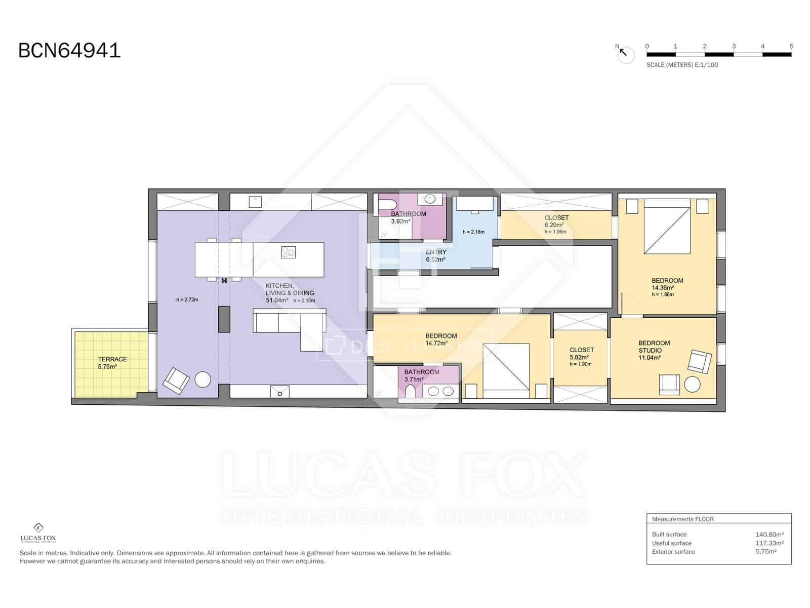 3 makuuhuone Kattohuoneisto myytävänä paikassa Barcelona kaupunki - 1 390 000 € (Ref: 9628367)