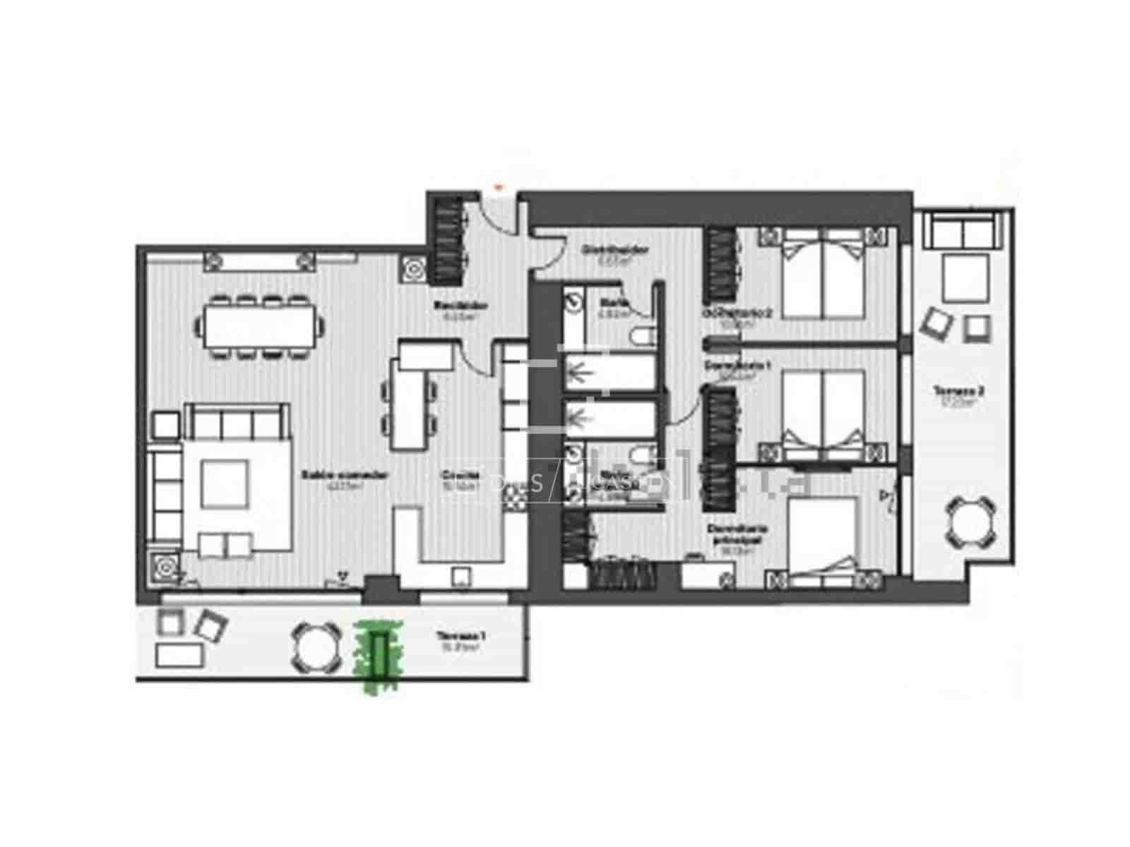 3 sovrum Takvåning till salu i Madrid stad med pool garage - 1 890 000 € (Ref: 9657882)