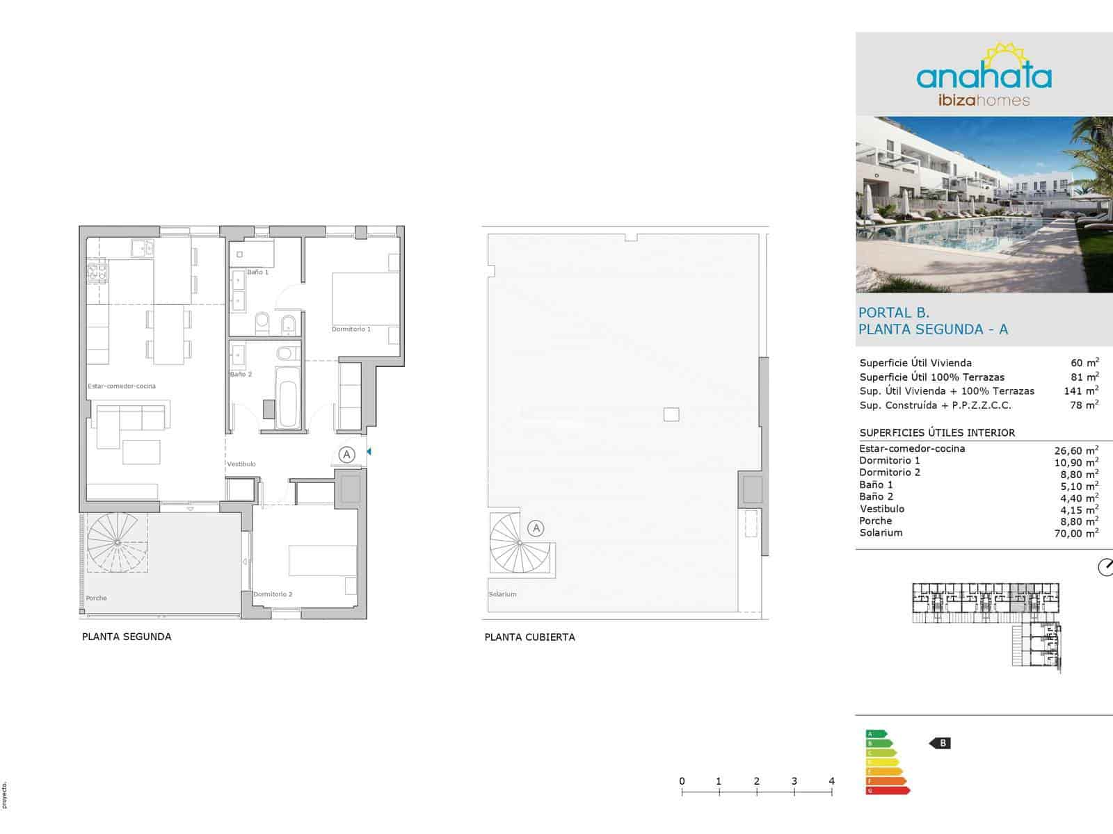 2 slaapkamer Penthouse te koop in Ibiza dorp met zwembad garage - € 705.000 (Ref: 9672431)