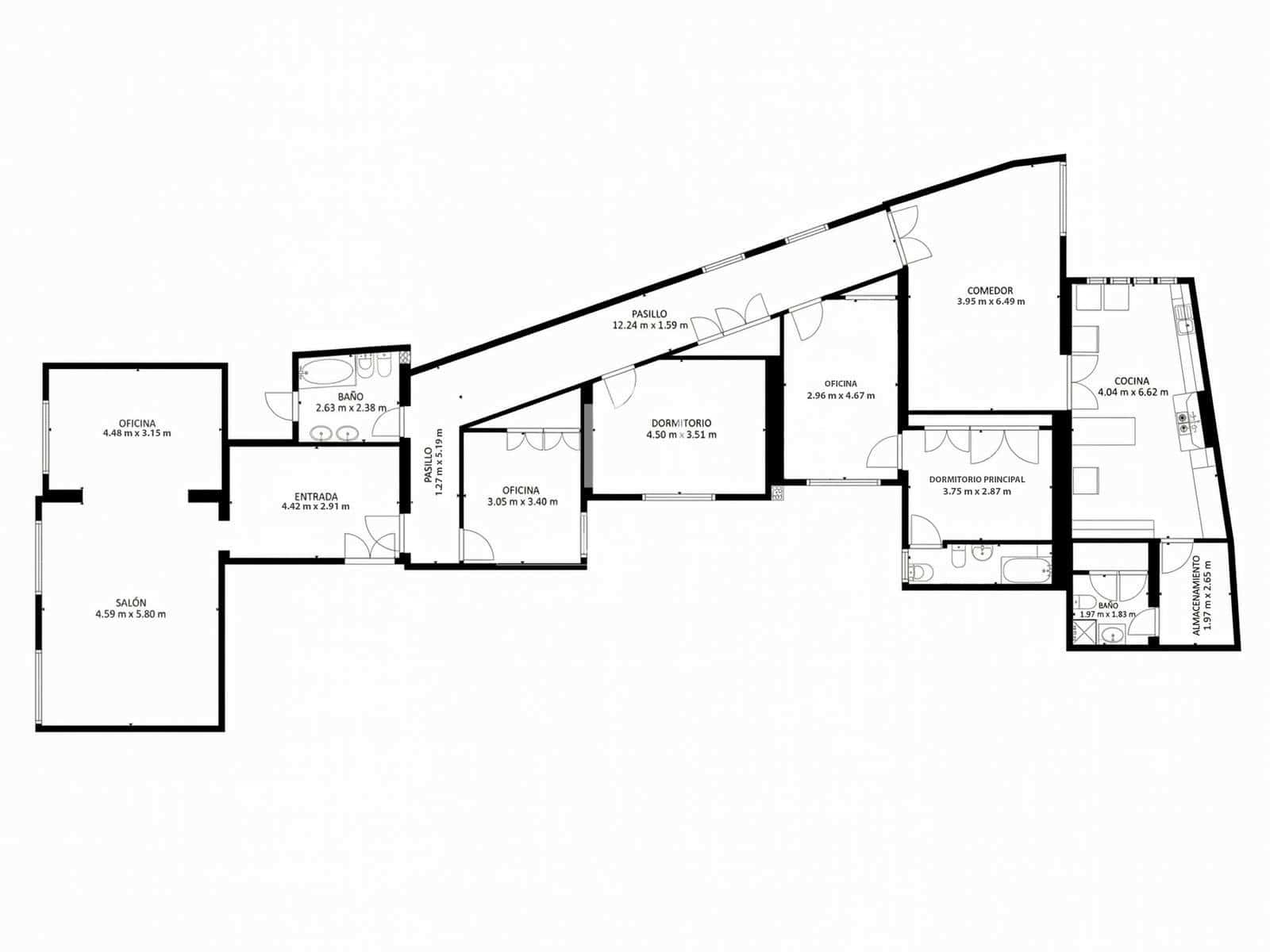 4 camera da letto Appartamento in vendita in Madrid citta con garage - 2.350.000 € (Rif: 9679090)