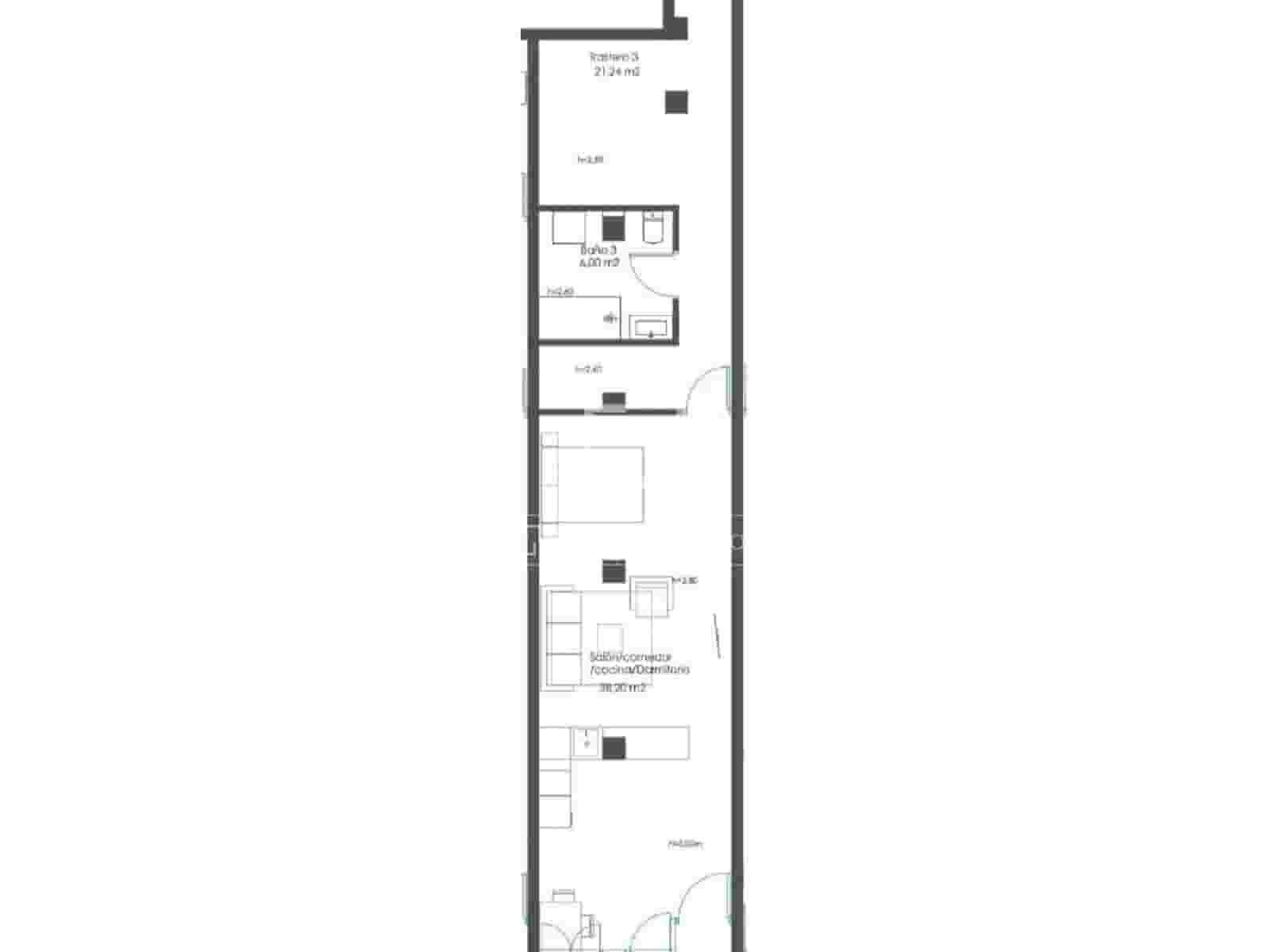 1 makuuhuone Huoneisto myytävänä paikassa Valencia kaupunki - 255 000 € (Ref: 9679275)