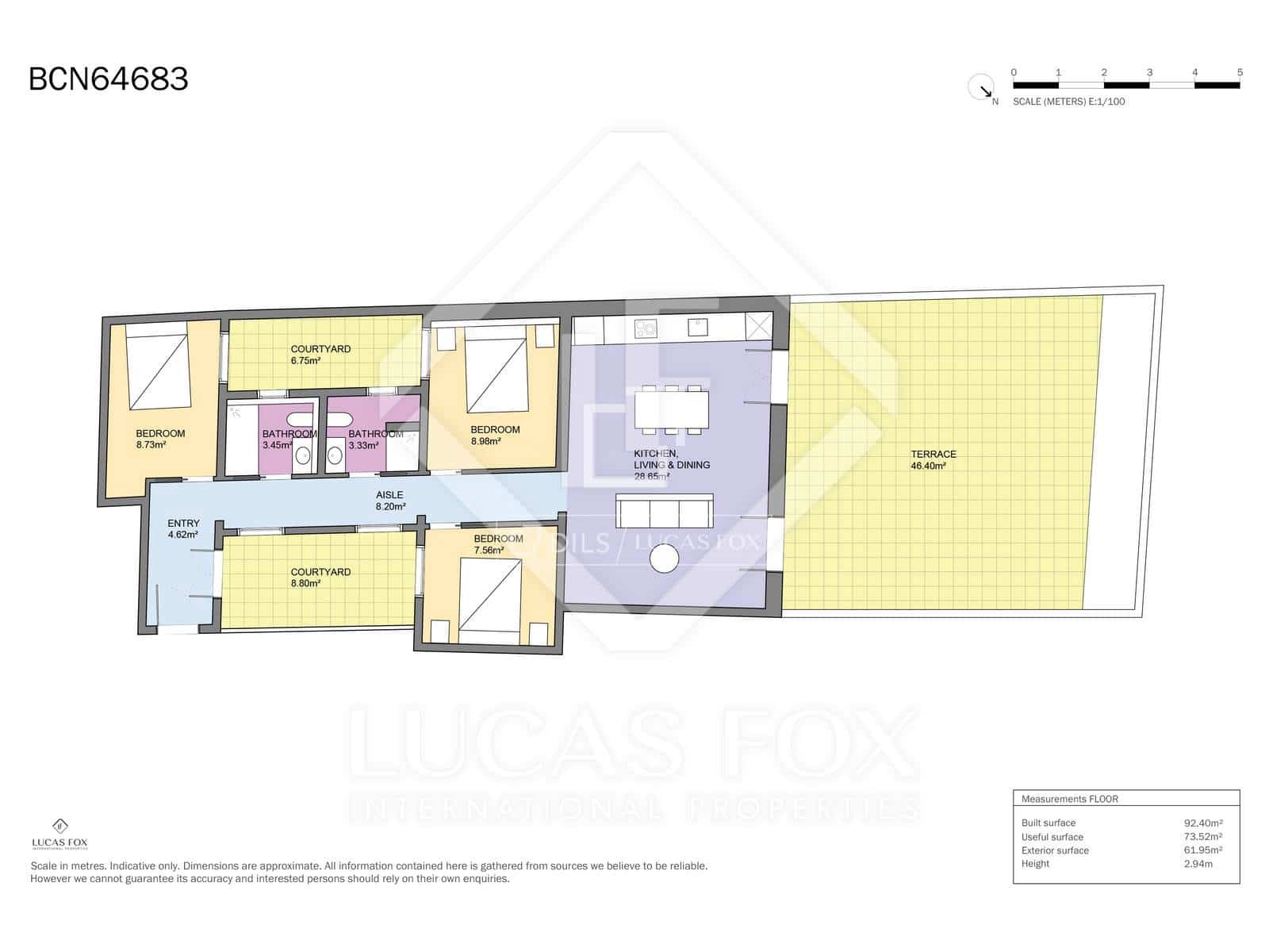 Apartamento de 3 habitaciones en Barcelona ciudad en venta - 695.000 € (Ref: 9688460)