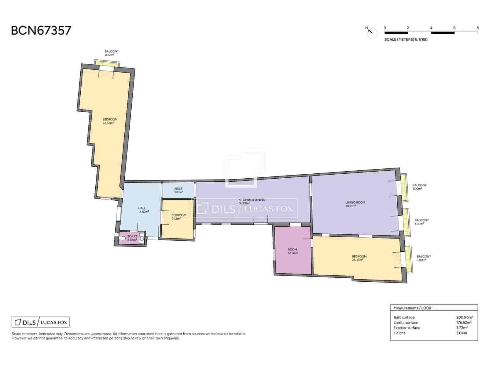 3 makuuhuone Huoneisto myytävänä paikassa Barcelona kaupunki - 1 560 000 € (Ref: 9697748)