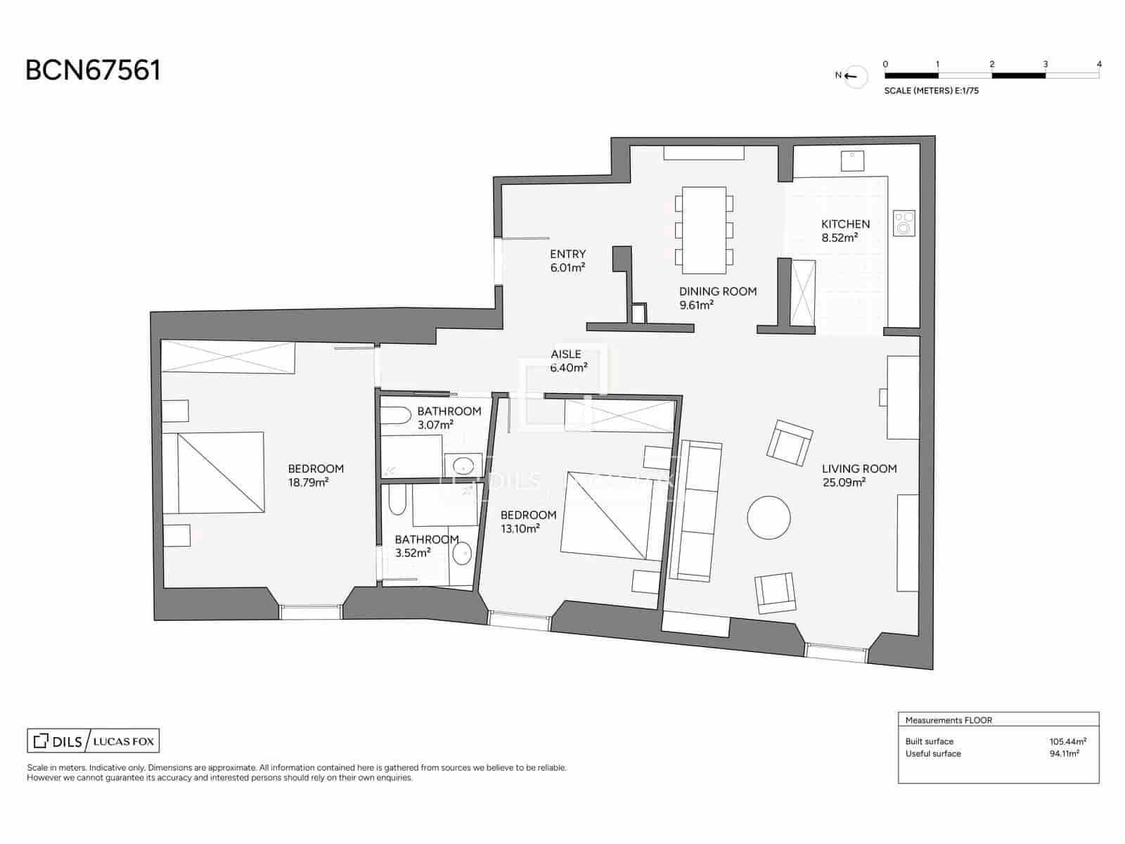 2 chambre Appartement à vendre à Barcelone ville - 635 000 € (Ref: 9697752)