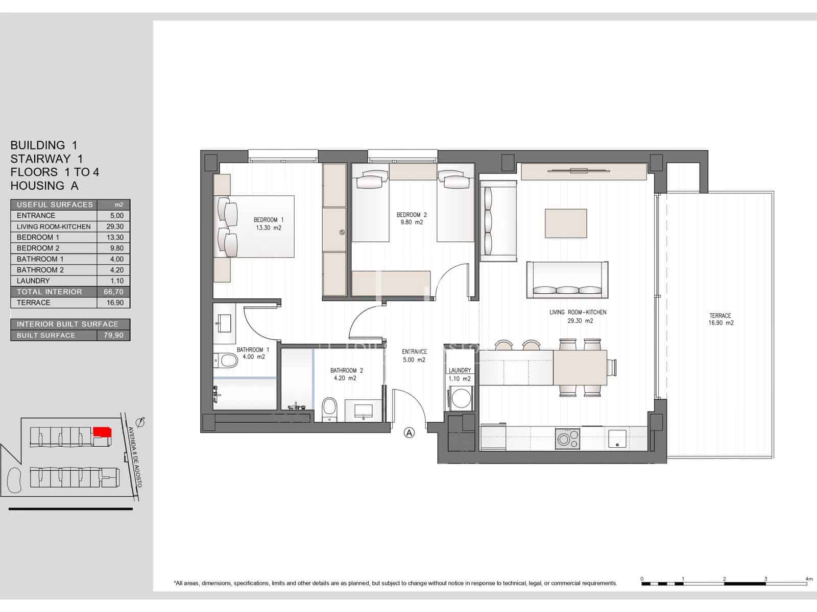 2 bedroom Apartment for sale in Ibiza / Eivissa town with pool garage - € 875,000 (Ref: 9707655)