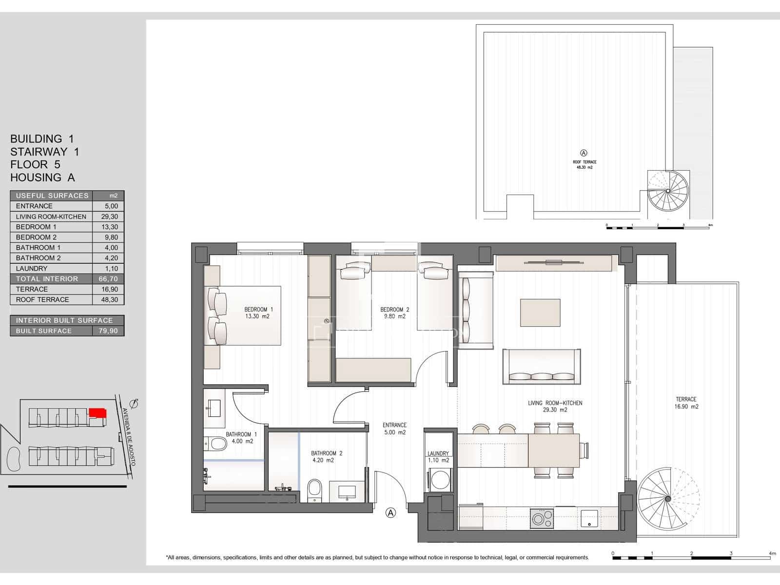 2 bedroom Penthouse for sale in Ibiza / Eivissa town with pool garage - € 1,861,000 (Ref: 9707656)