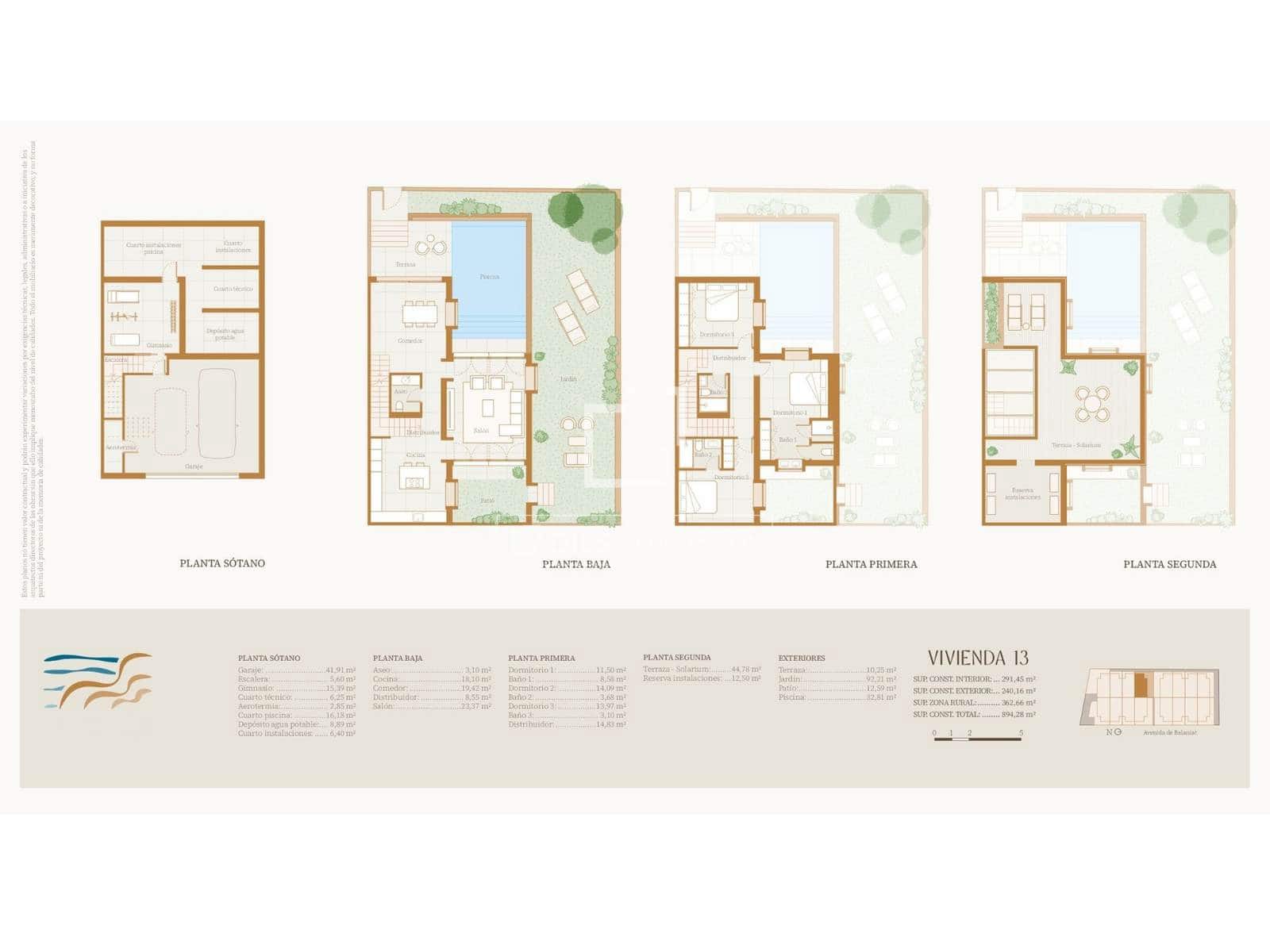 Chalet de 3 habitaciones en Ibiza / Eivissa ciudad en venta con piscina - 1.945.000 € (Ref: 9707919)