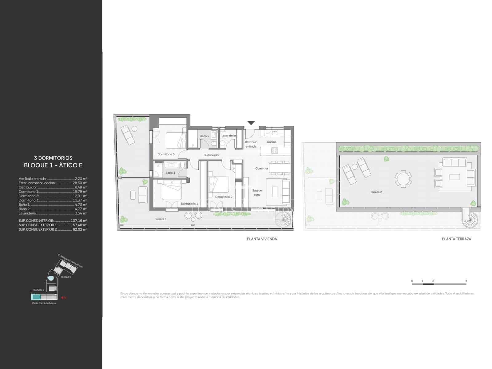 Ático de 3 habitaciones en Ibiza / Eivissa ciudad en venta con piscina garaje - 1.495.000 € (Ref: 9707926)