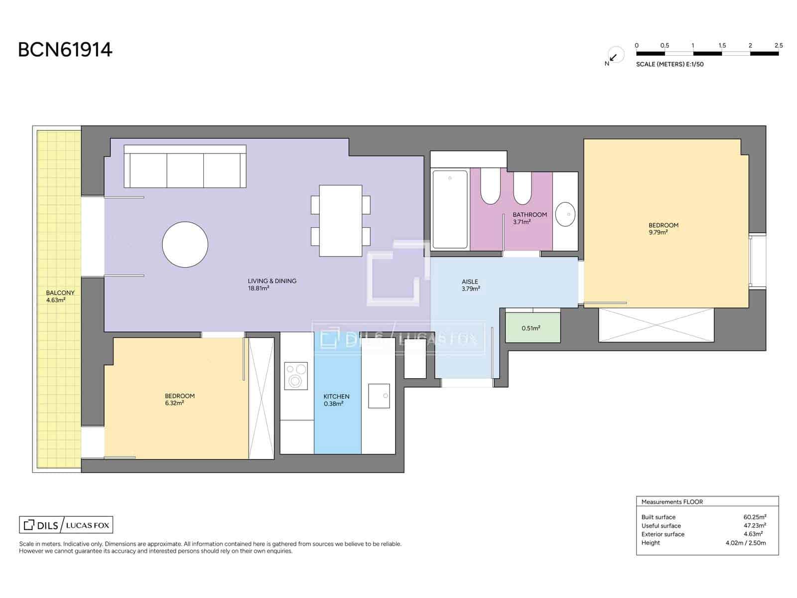 2 soverom Leilighet til salgs i Barcelona by - € 495 000 (Ref: 9714053)
