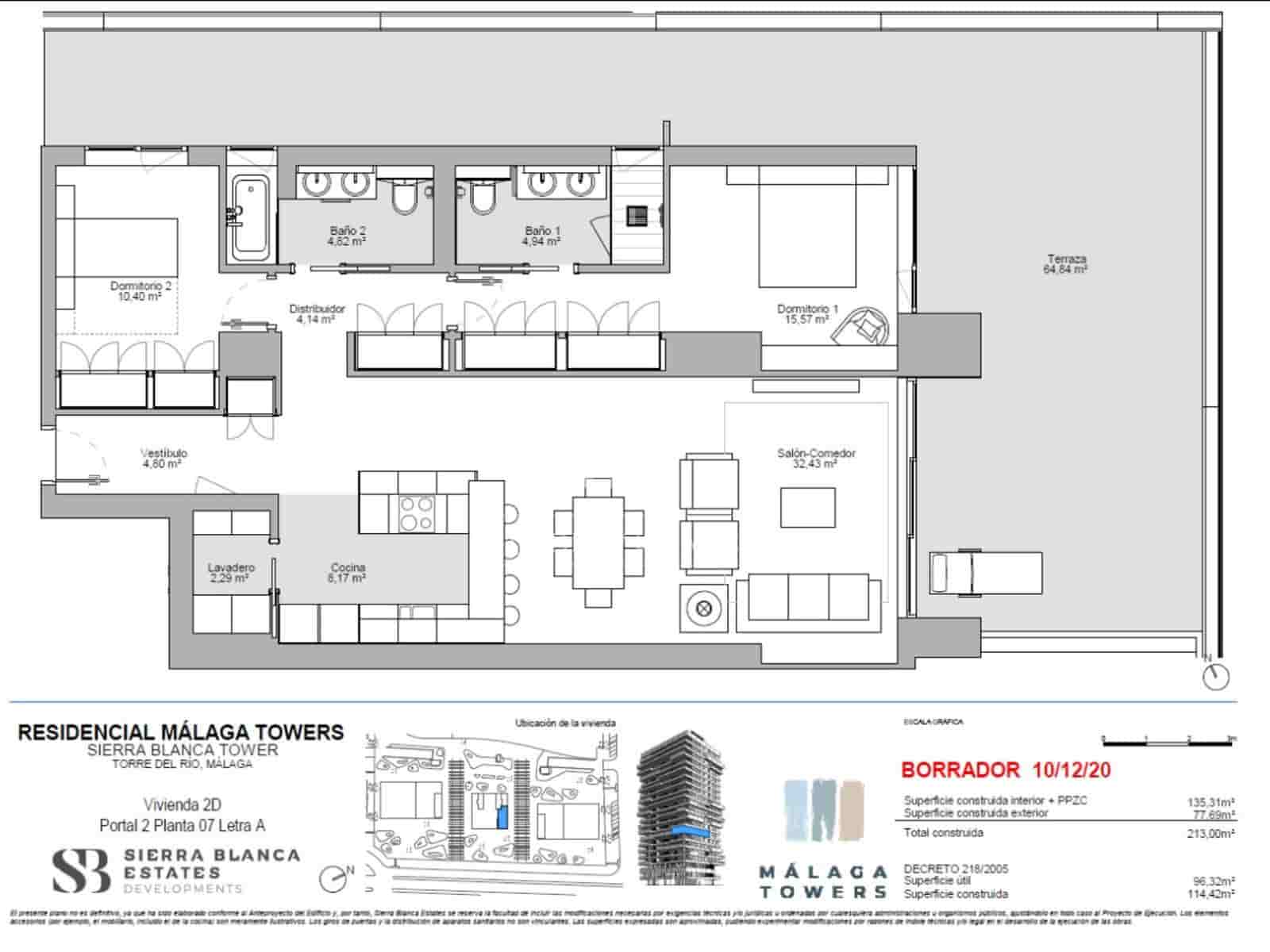 2 bedroom Apartment for sale in Malaga city with pool garage - € 1,700,000 (Ref: 9714172)