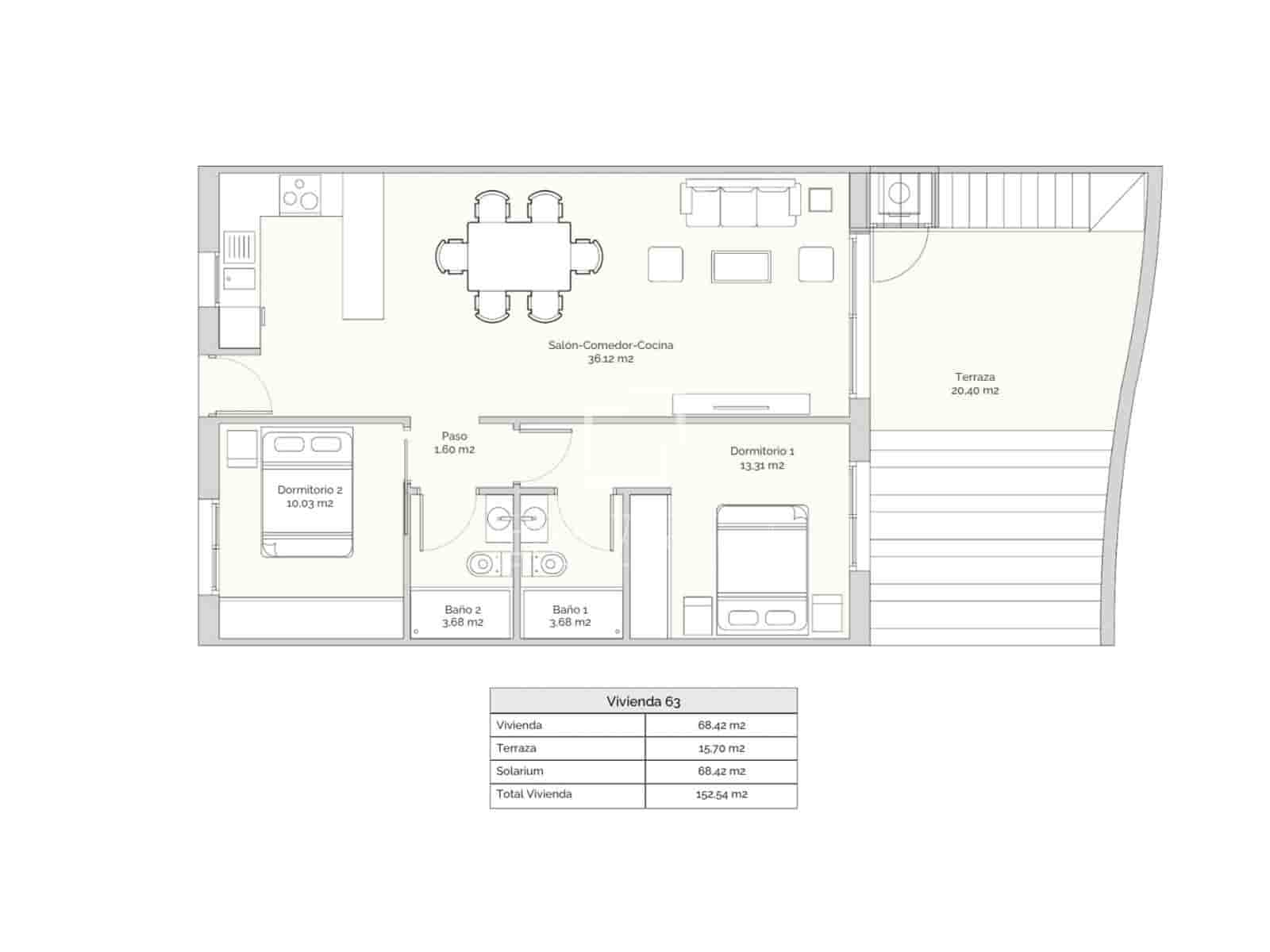 Apartamento de 2 habitaciones en Finestrat en venta con piscina garaje - 382.400 € (Ref: 9716598)
