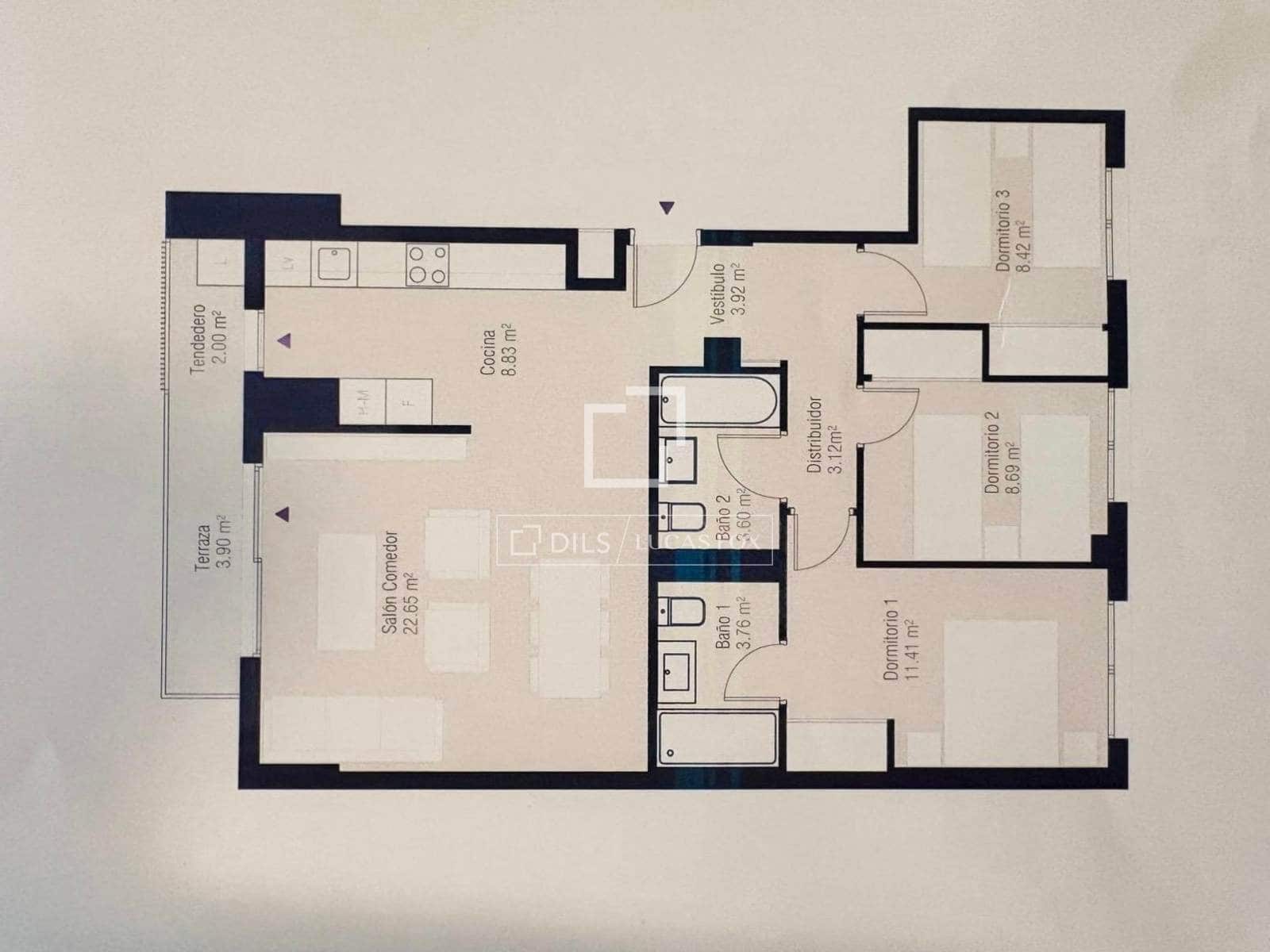 3 bedroom Apartment for sale in Alicante / Alacant city with pool garage - € 369,000 (Ref: 9716603)