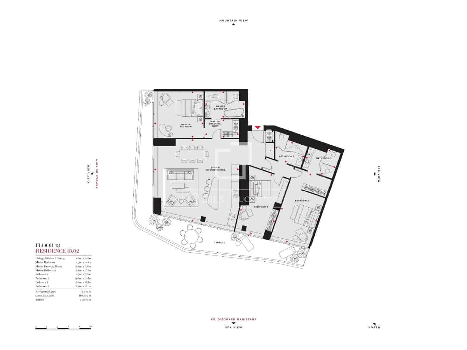 3 Zimmer Apartment zu verkaufen in Barcelona Stadt mit Pool Garage - 2.559.907 € (Ref: 9716607)