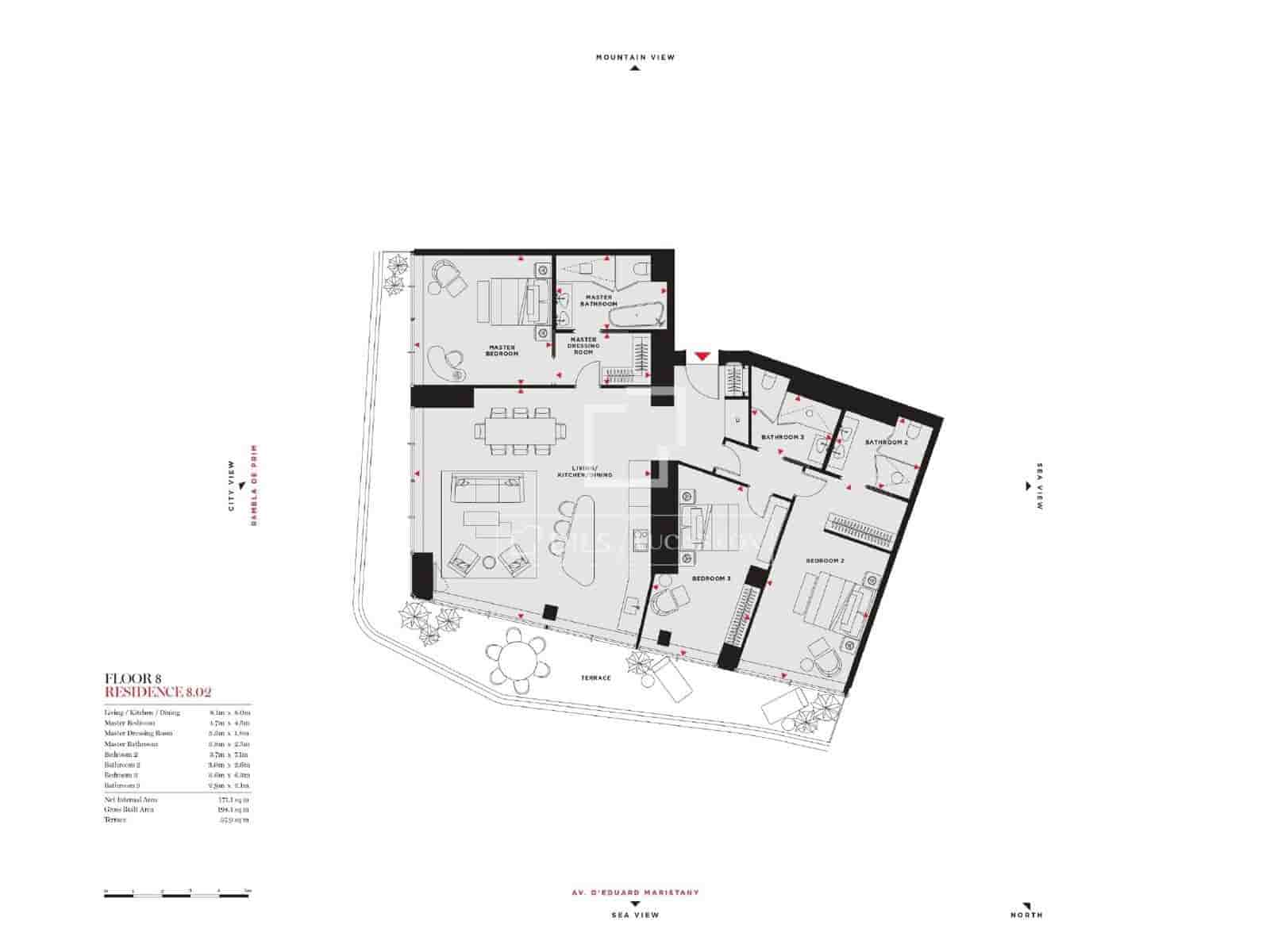 3 quarto Apartamento para venda em Barcelona cidade com piscina garagem - 2 204 422 € (Ref: 9716608)