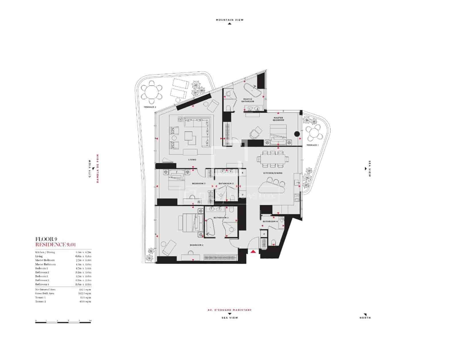 Apartamento de 3 habitaciones en Barcelona ciudad en venta con piscina garaje - 2.396.351 € (Ref: 9716609)
