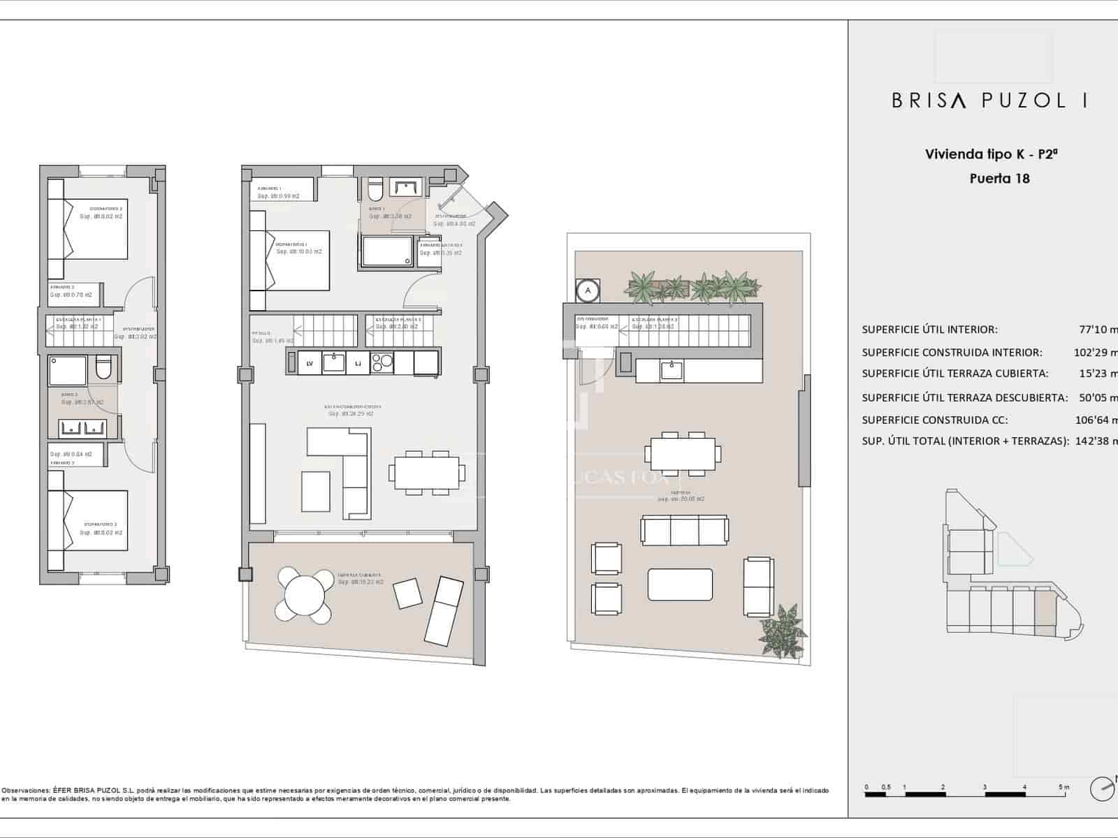 3 bedroom Penthouse for sale in Pucol with pool garage - € 485,000 (Ref: 9716614)