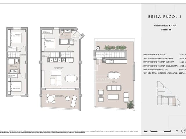 3 camera da letto Attico in vendita in Puçol con piscina garage - 485.000 € (Rif: 9716614)