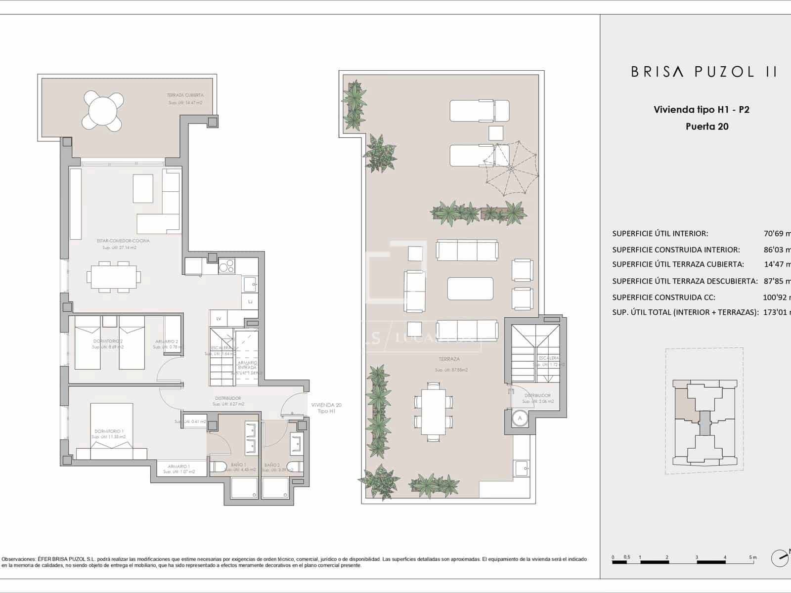 2 bedroom Penthouse for sale in Pucol with pool garage - € 400,000 (Ref: 9716615)