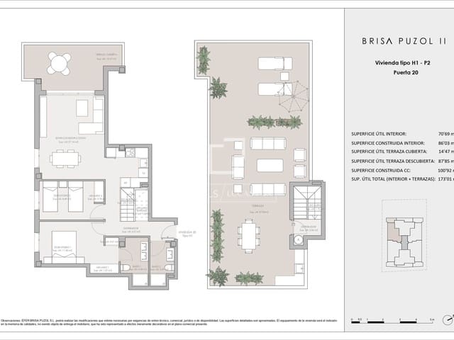 2 camera da letto Attico in vendita in Puçol con piscina garage - 400.000 € (Rif: 9716615)