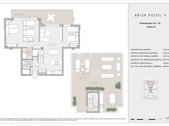3 camera da letto Attico in vendita in Puçol con piscina garage - 445.000 € (Rif: 9716616)