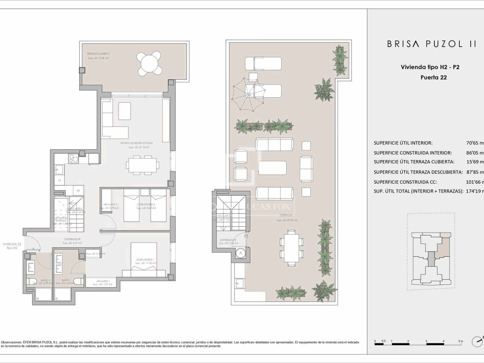 2 bedroom Penthouse for sale in Pucol with pool garage - € 415,000 (Ref: 9716617)