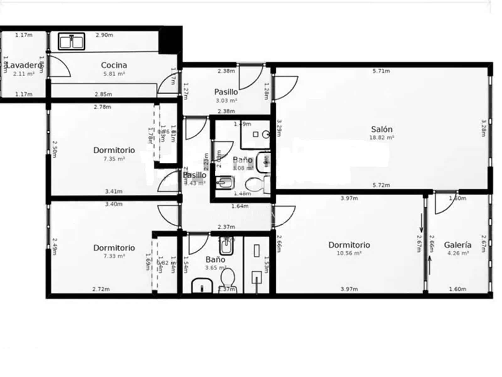 3 sovrum Lägenhet till salu i Malaga stad med garage - 530 000 € (Ref: 9720547)