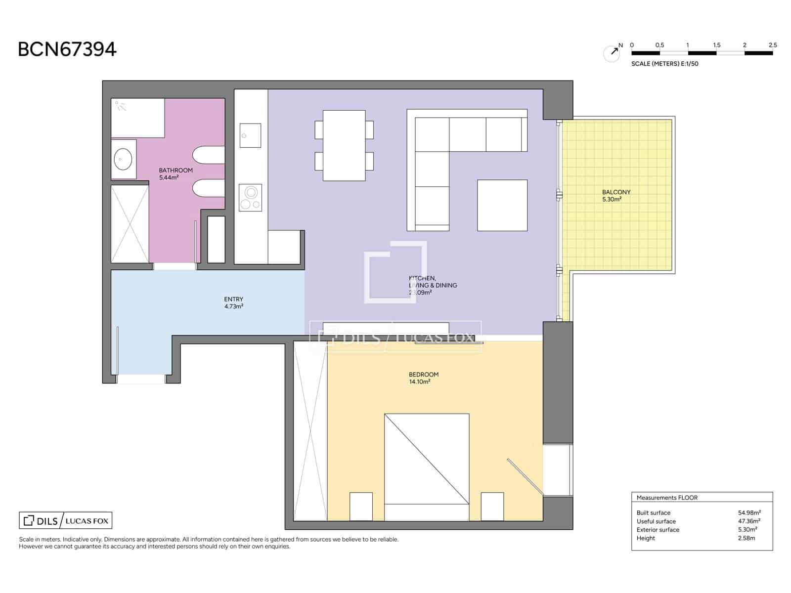 1 sypialnia Apartament na sprzedaż w Miasto Barcelona z basenem garażem - 495 000 € (Ref: 9720802)