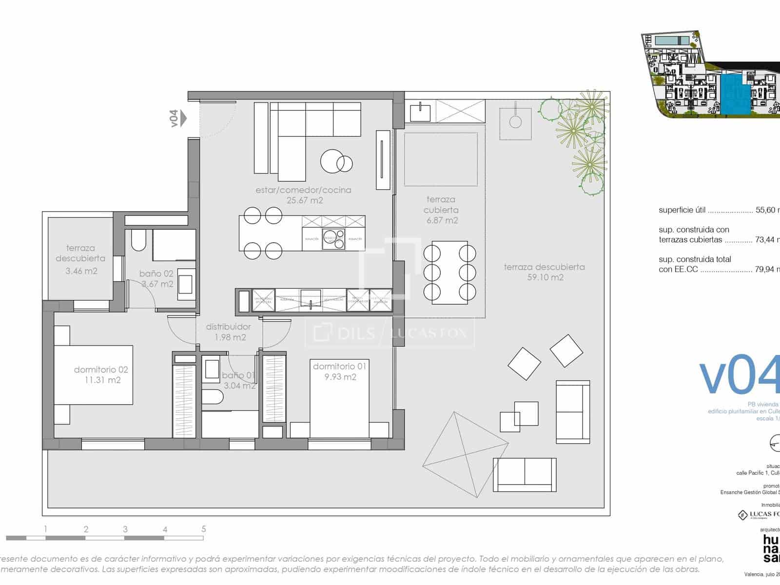 Apartamento de 2 habitaciones en Cullera en venta con piscina - 354.000 € (Ref: 9723821)