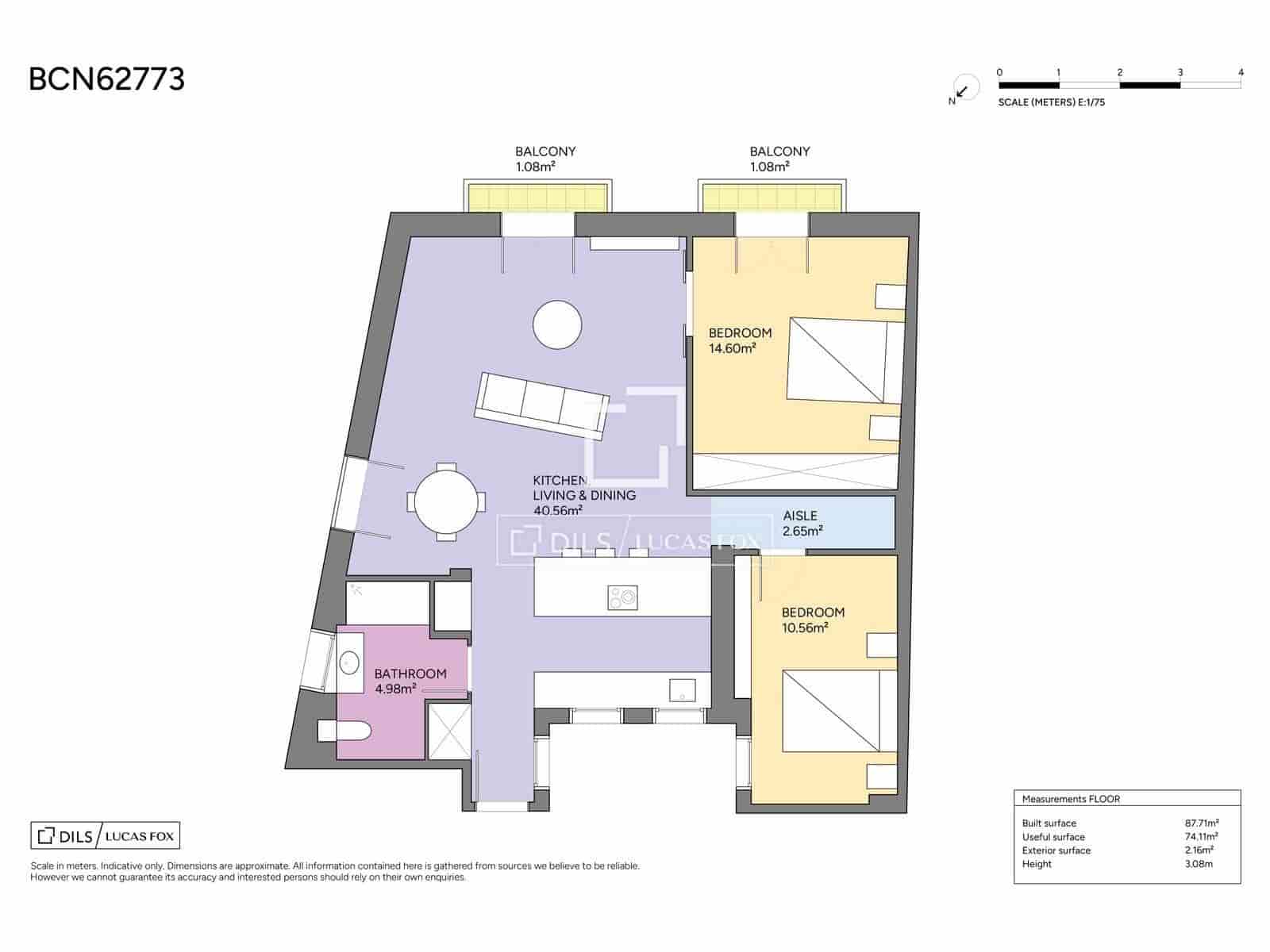 2 camera da letto Appartamento in vendita in Barcelona citta - 497.500 € (Rif: 9733973)