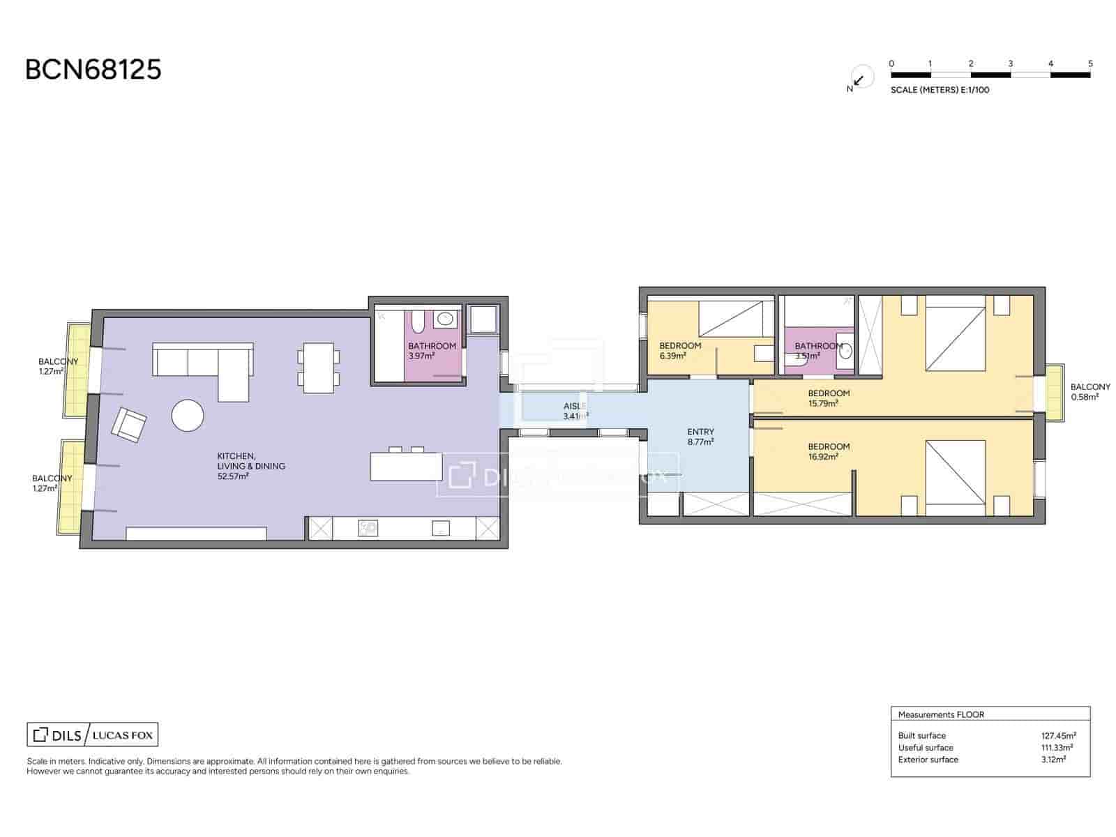 3 camera da letto Appartamento in vendita in Barcelona citta - 698.000 € (Rif: 9737184)