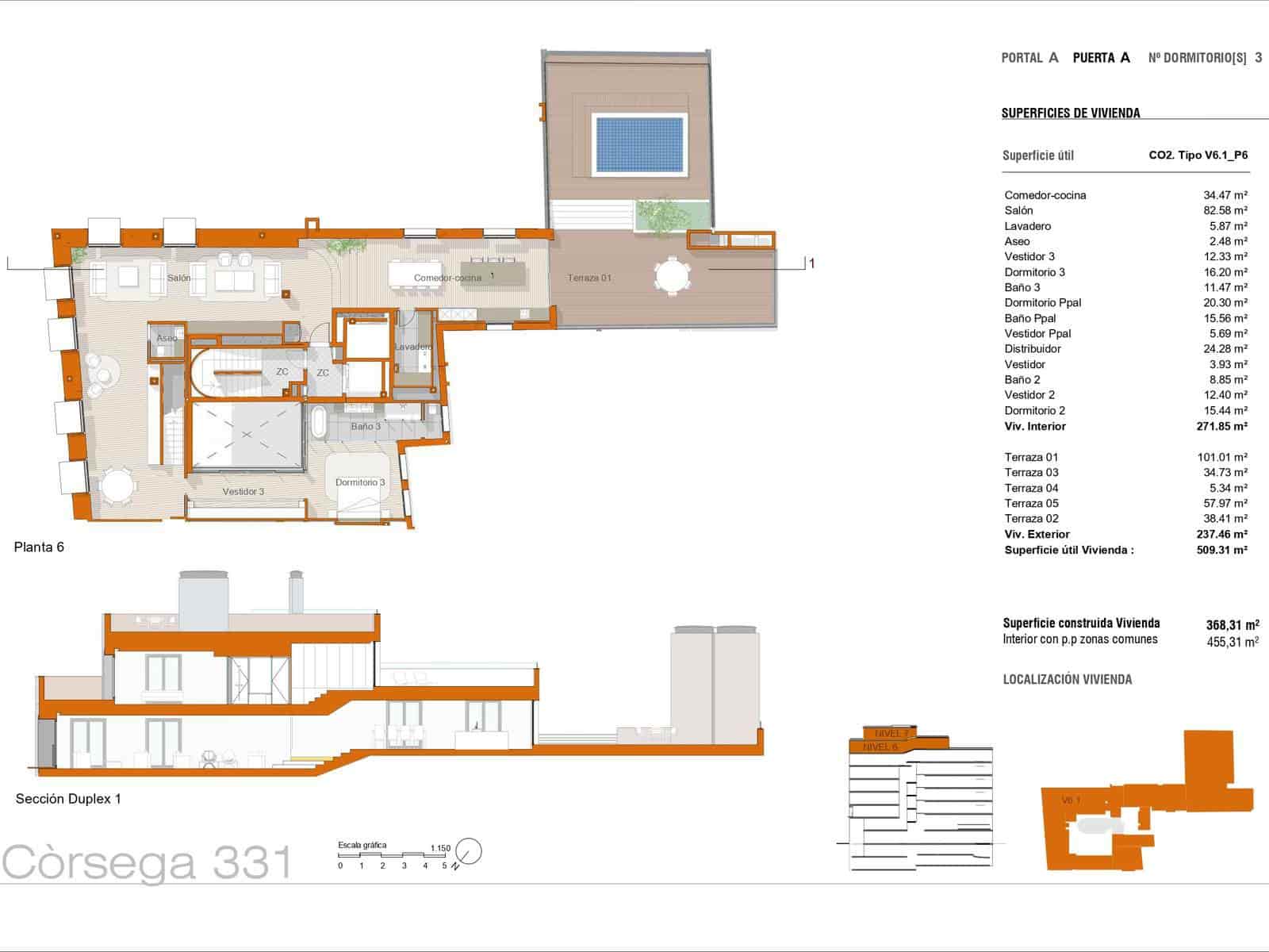 Ático de 3 habitaciones en Barcelona ciudad en venta con piscina garaje - 12.000.000 € (Ref: 9739240)
