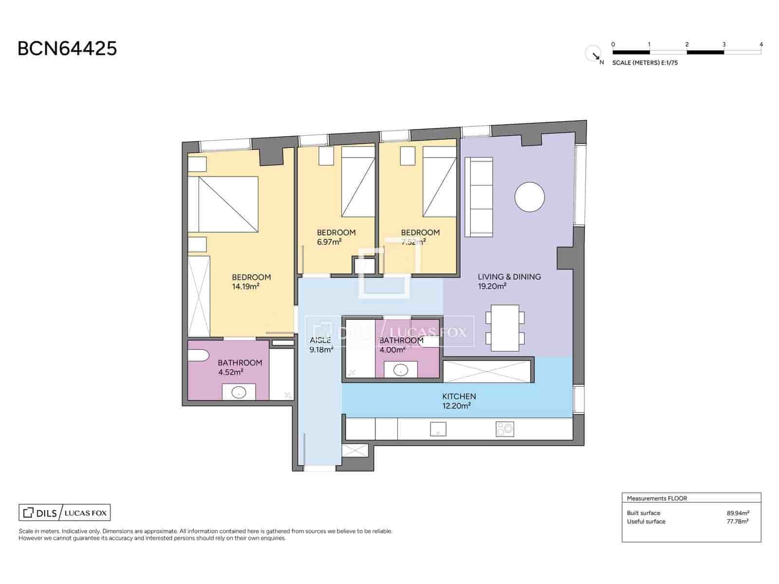 Apartamento de 3 habitaciones en L'Hospitalet de Llobregat en venta con piscina garaje - 455.000 € (Ref: 9740459)