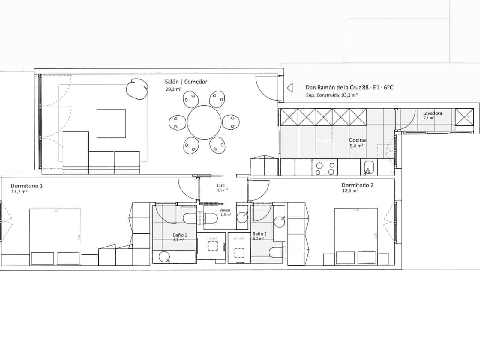2 makuuhuone Huoneisto myytävänä paikassa Madrid kaupunki mukana 
autotalli - 1 250 000 € (Ref: 9747317)