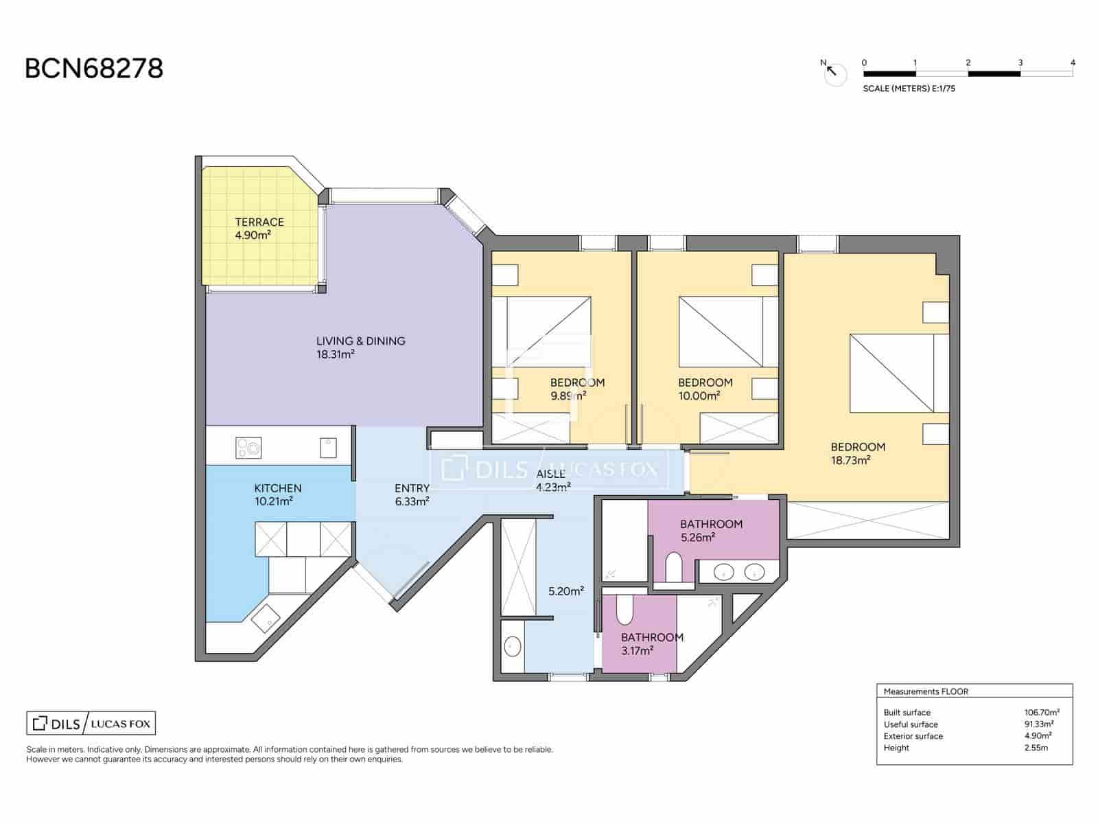 3 chambre Appartement à vendre à Barcelone ville avec garage - 895 000 € (Ref: 9748212)