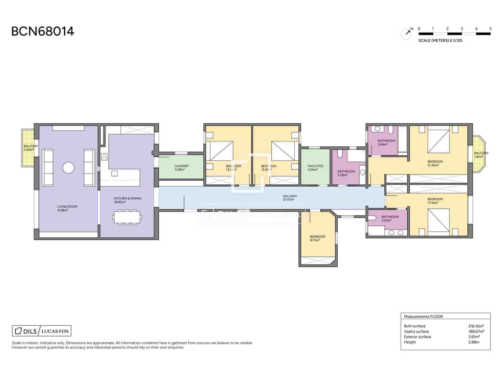Apartamento de 5 habitaciones en Barcelona ciudad en venta - 2.100.000 € (Ref: 9748351)