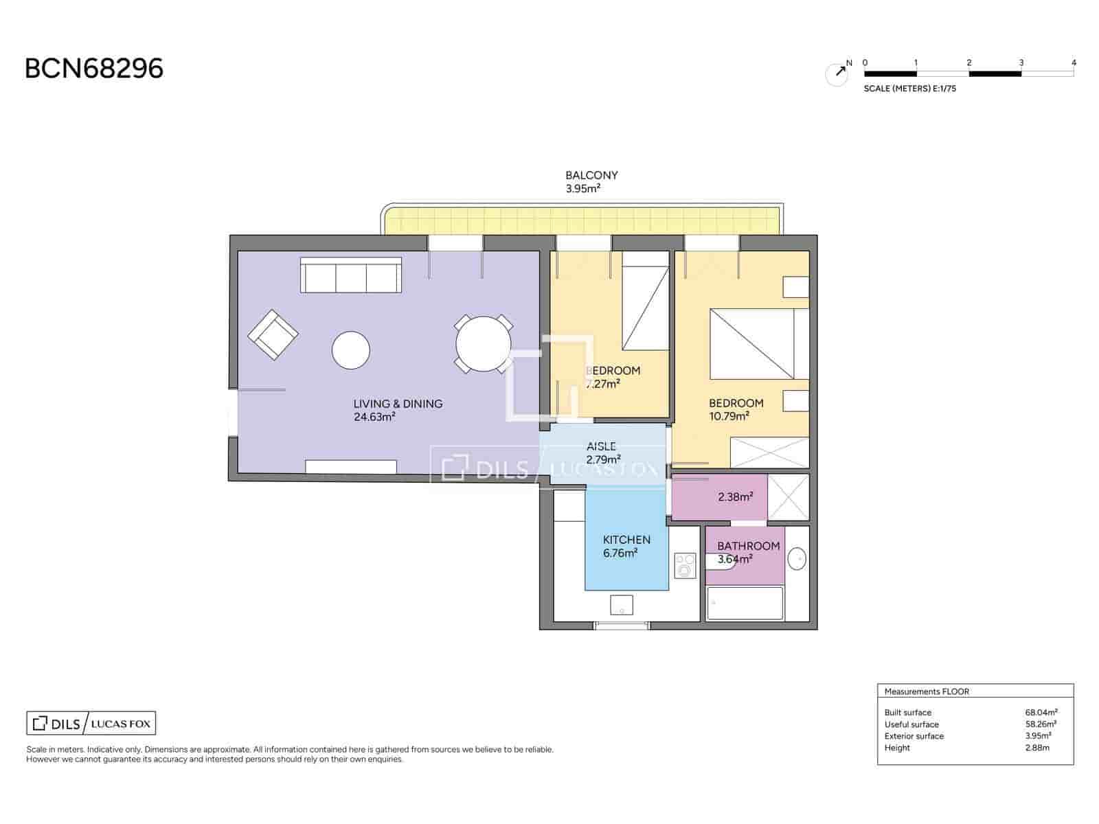Apartamento de 2 habitaciones en Barcelona ciudad en venta - 400.000 € (Ref: 9750979)