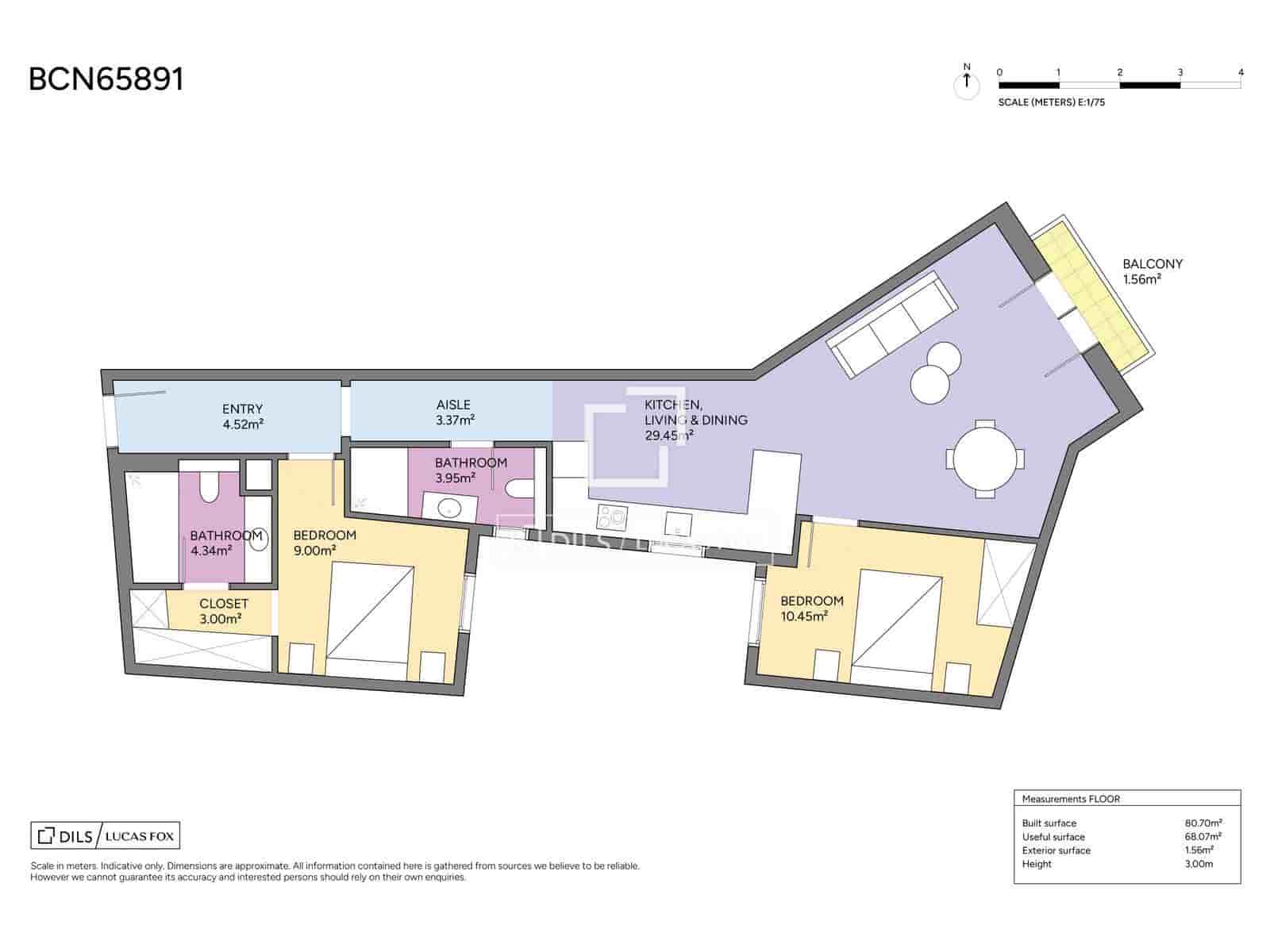 2 soveværelse Lejlighed til salg i Barcelona by med garage - € 647.000 (Ref: 9753562)