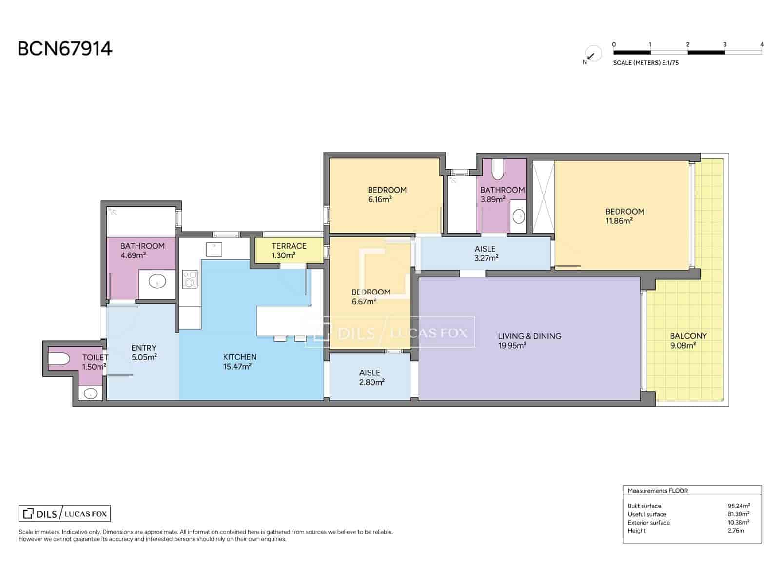 3 soverom Leilighet til salgs i Barcelona by - € 590 000 (Ref: 9753736)