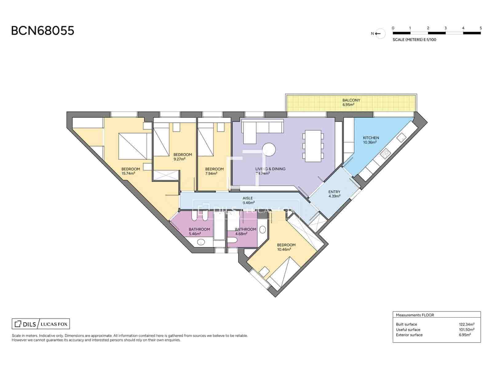 4 chambre Appartement à vendre à Barcelone ville avec piscine garage - 875 000 € (Ref: 9758013)