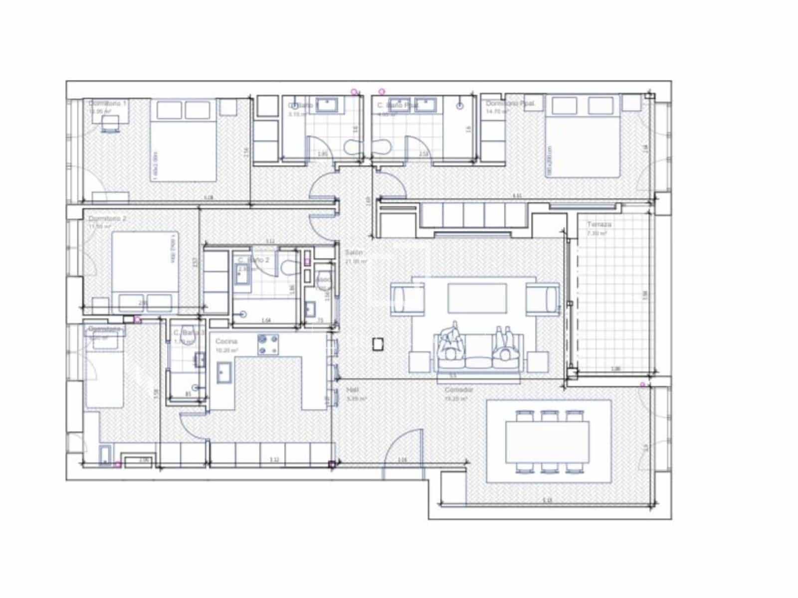 4 makuuhuone Huoneisto vuokrattavana paikassa Madrid kaupunki mukana 
autotalli - 5 300 € (Ref: 9758130)