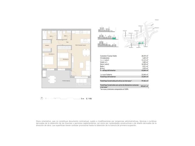 2 soverom Leilighet til salgs i Alfaz del Pi / L'Alfàs del Pi med svømmebasseng garasje - € 289 000 (Ref: 9761482)