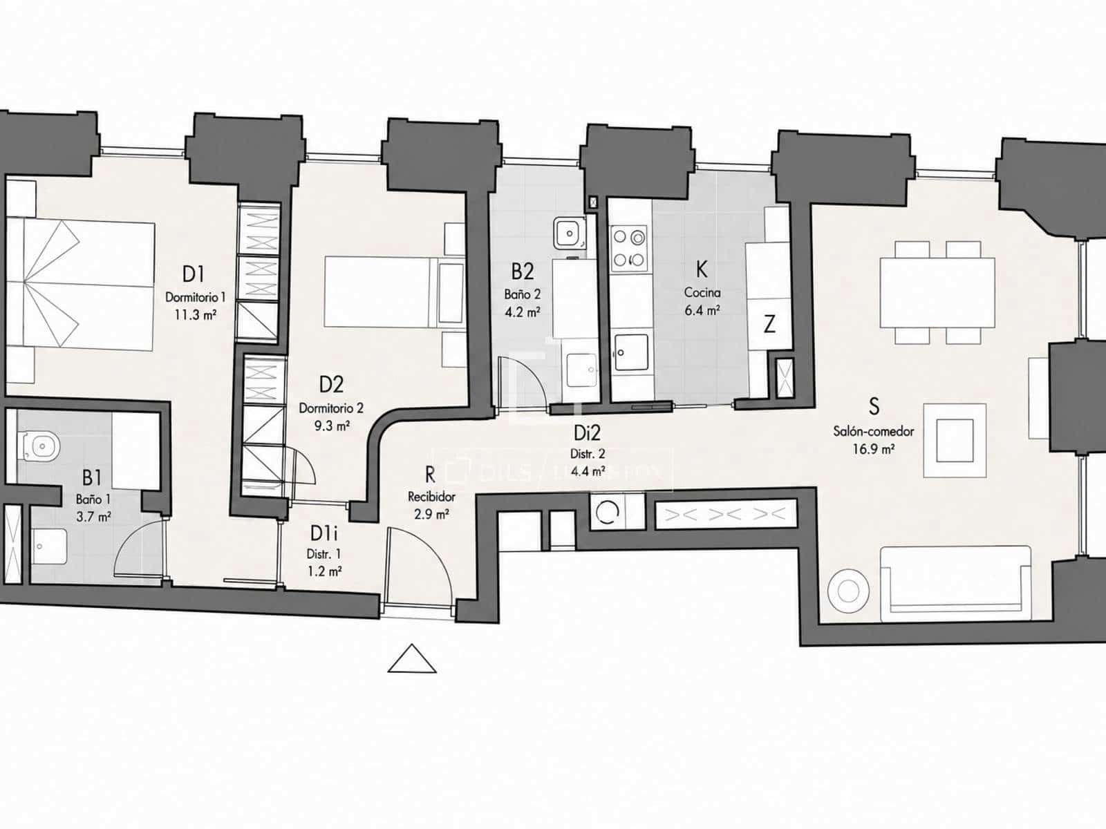2 bedroom Apartment for rent in Madrid city - € 3,400 (Ref: 9769925)