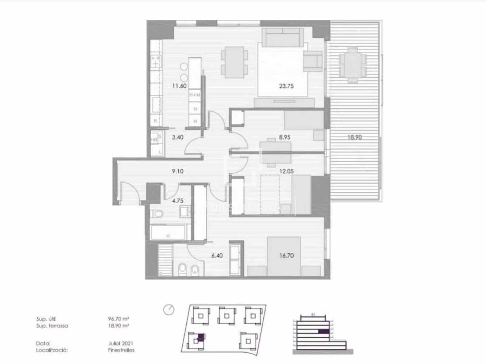 3 chambre Appartement à vendre à Esplugues de Llobregat avec piscine garage - 1 350 000 € (Ref: 9770964)