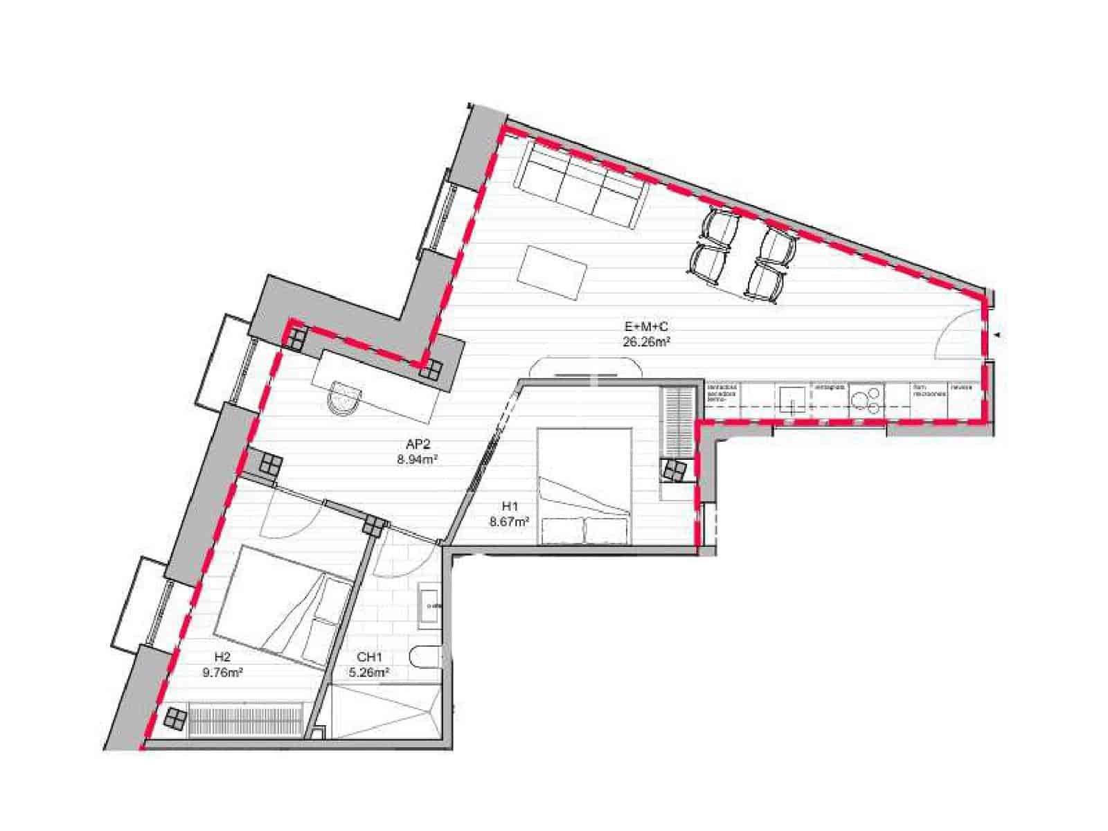 2 bedroom Apartment for sale in Girona city - € 425,000 (Ref: 9779148)
