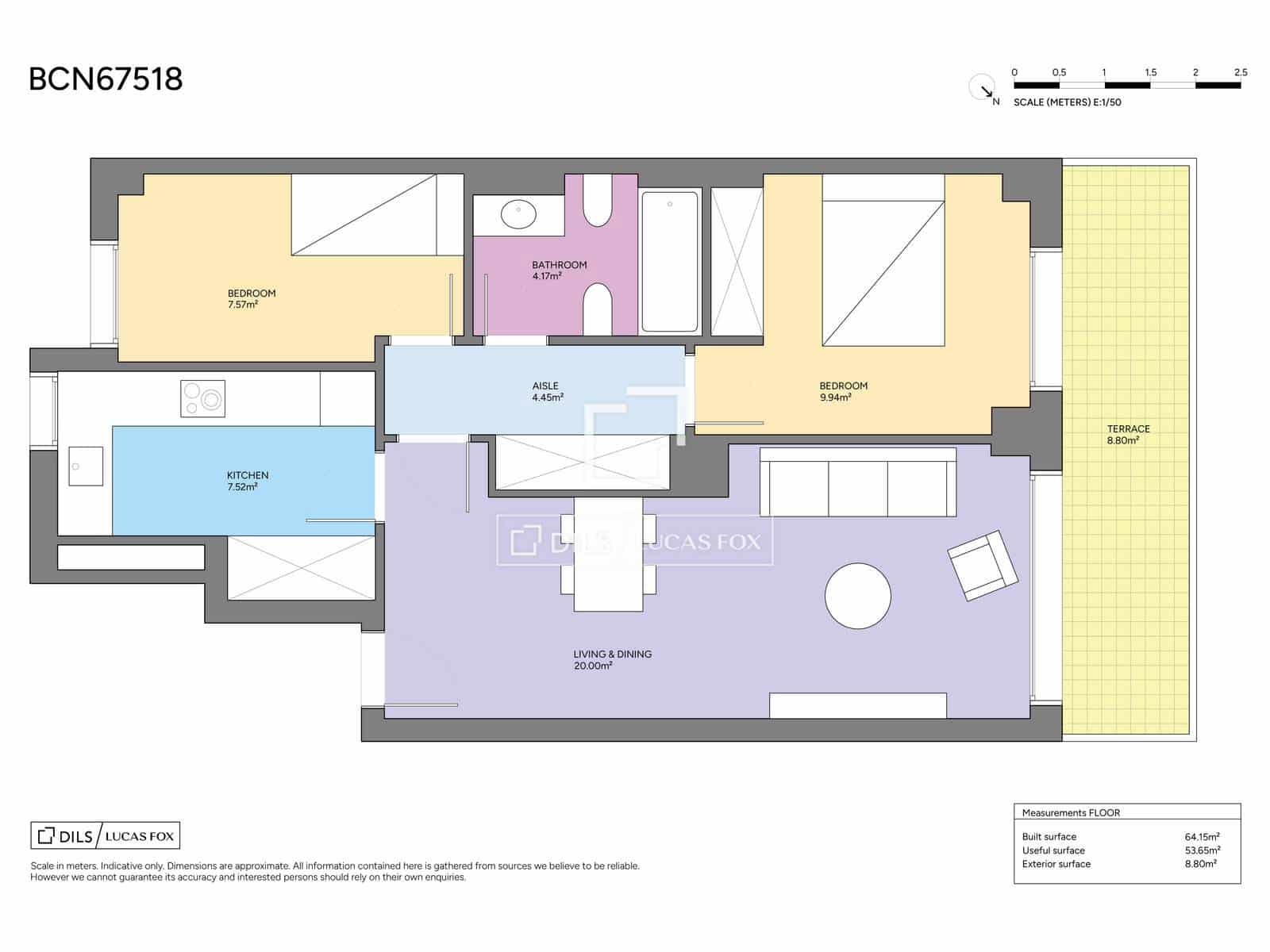 2 sovrum Lägenhet till salu i Barcelona stad med garage - 650 000 € (Ref: 9781336)