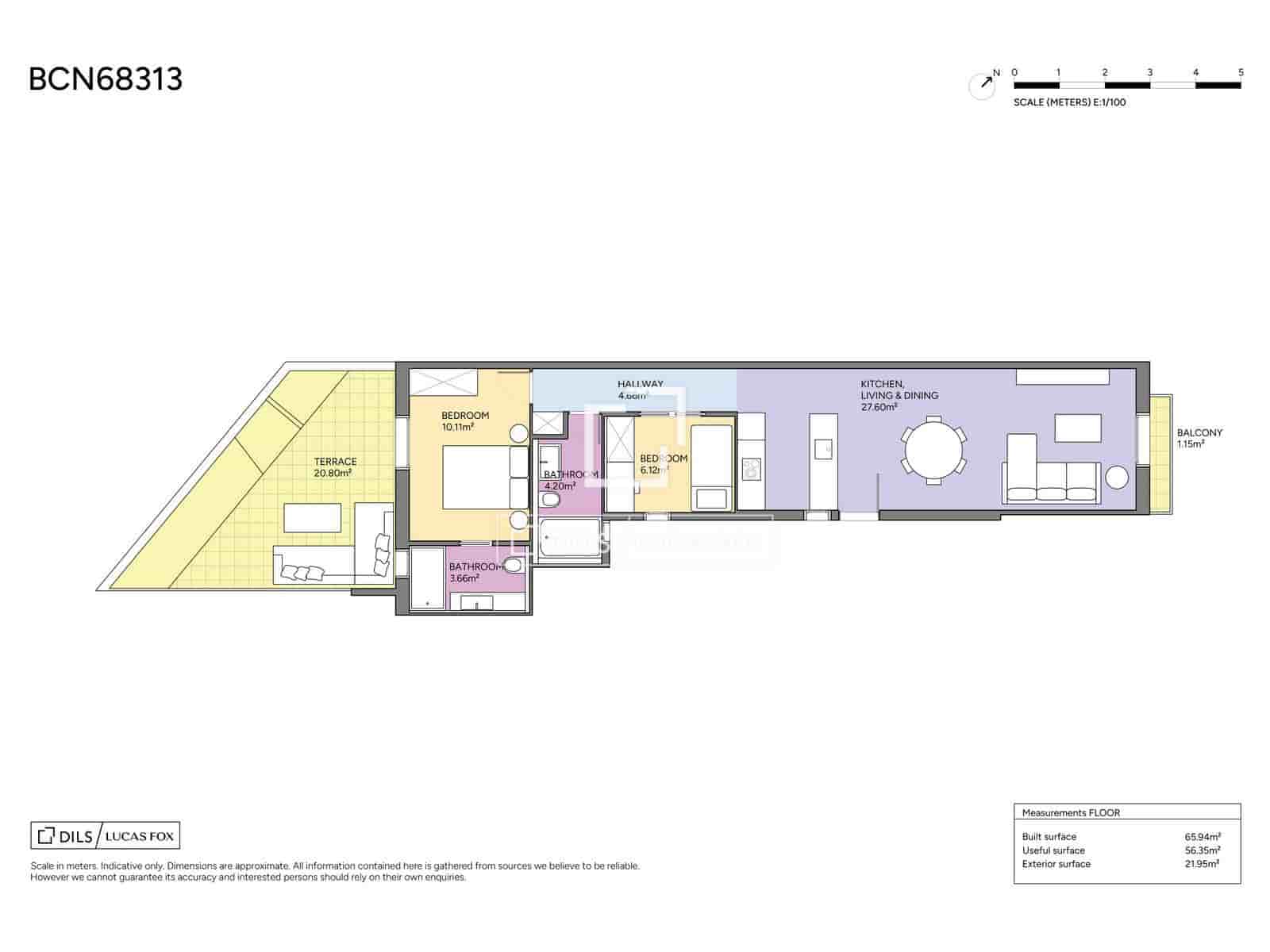 2 makuuhuone Huoneisto myytävänä paikassa Barcelona kaupunki - 470 000 € (Ref: 9782097)