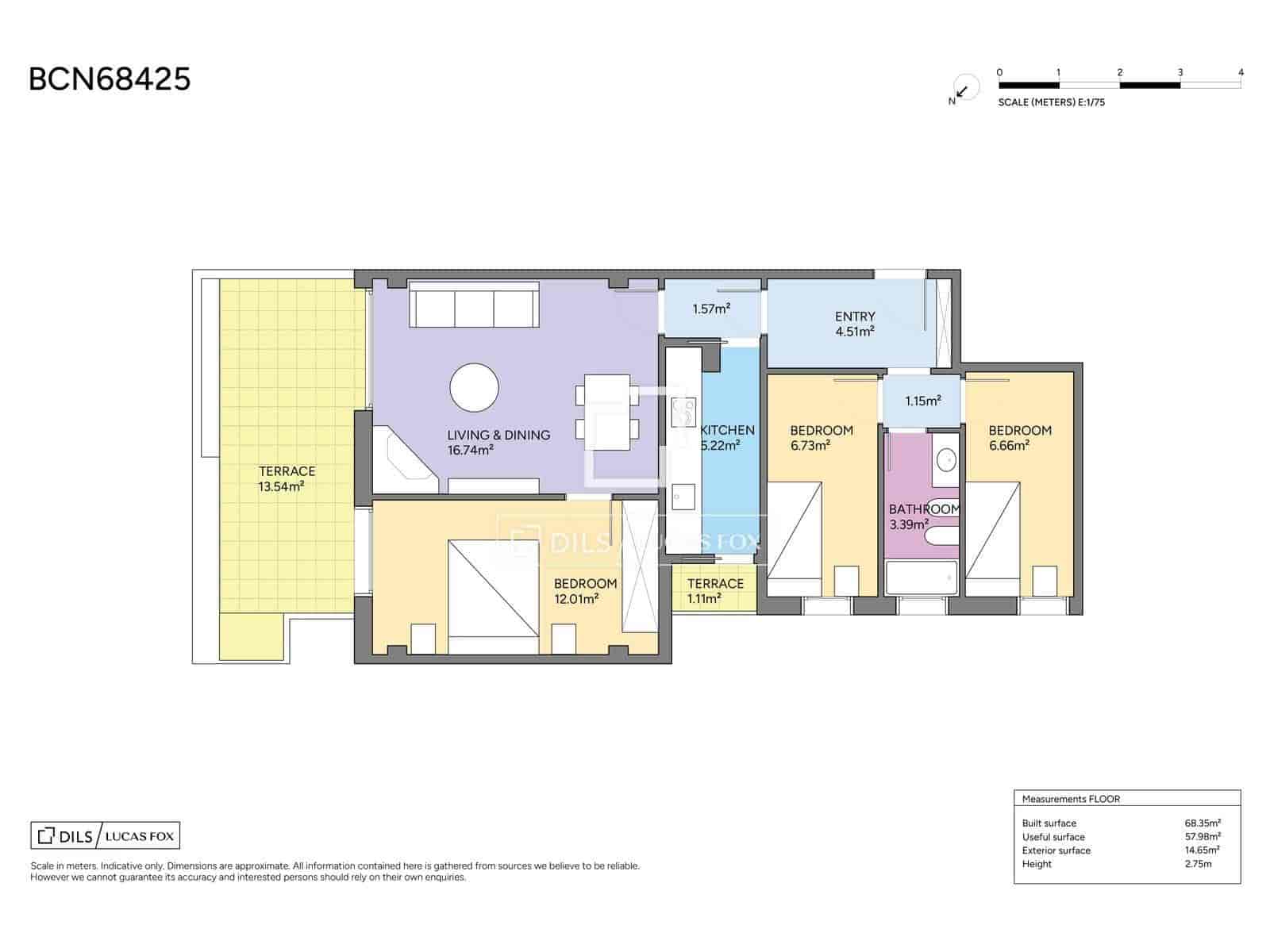 3 slaapkamer Penthouse te koop in Barcelona stad - € 495.000 (Ref: 9787547)