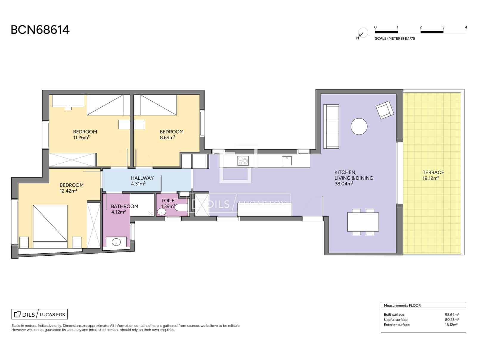 Ático de 3 habitaciones en Barcelona ciudad en venta - 795.000 € (Ref: 9795600)
